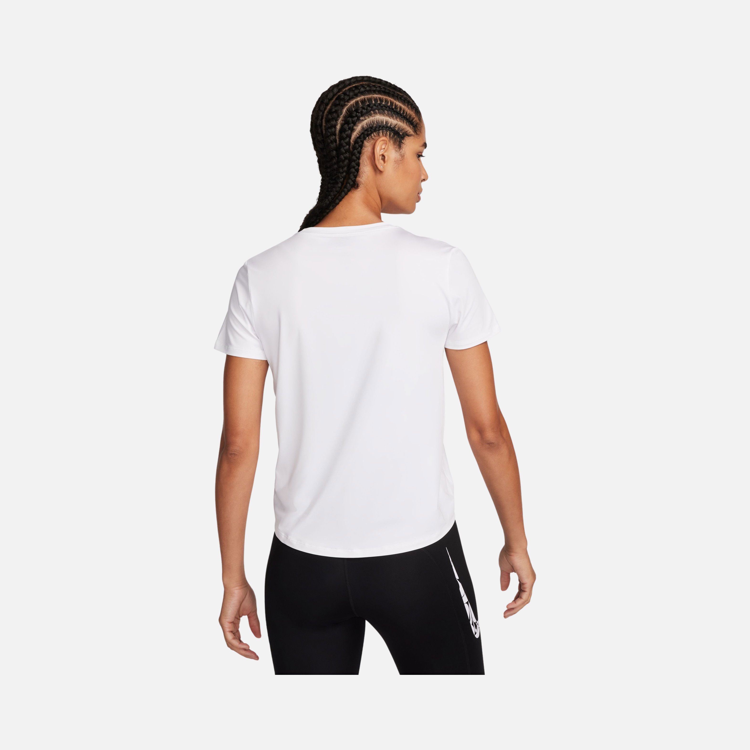 Nike One Dri-Fit Printed Swoosh Logo Running Short-Sleeve Kadın Tişört