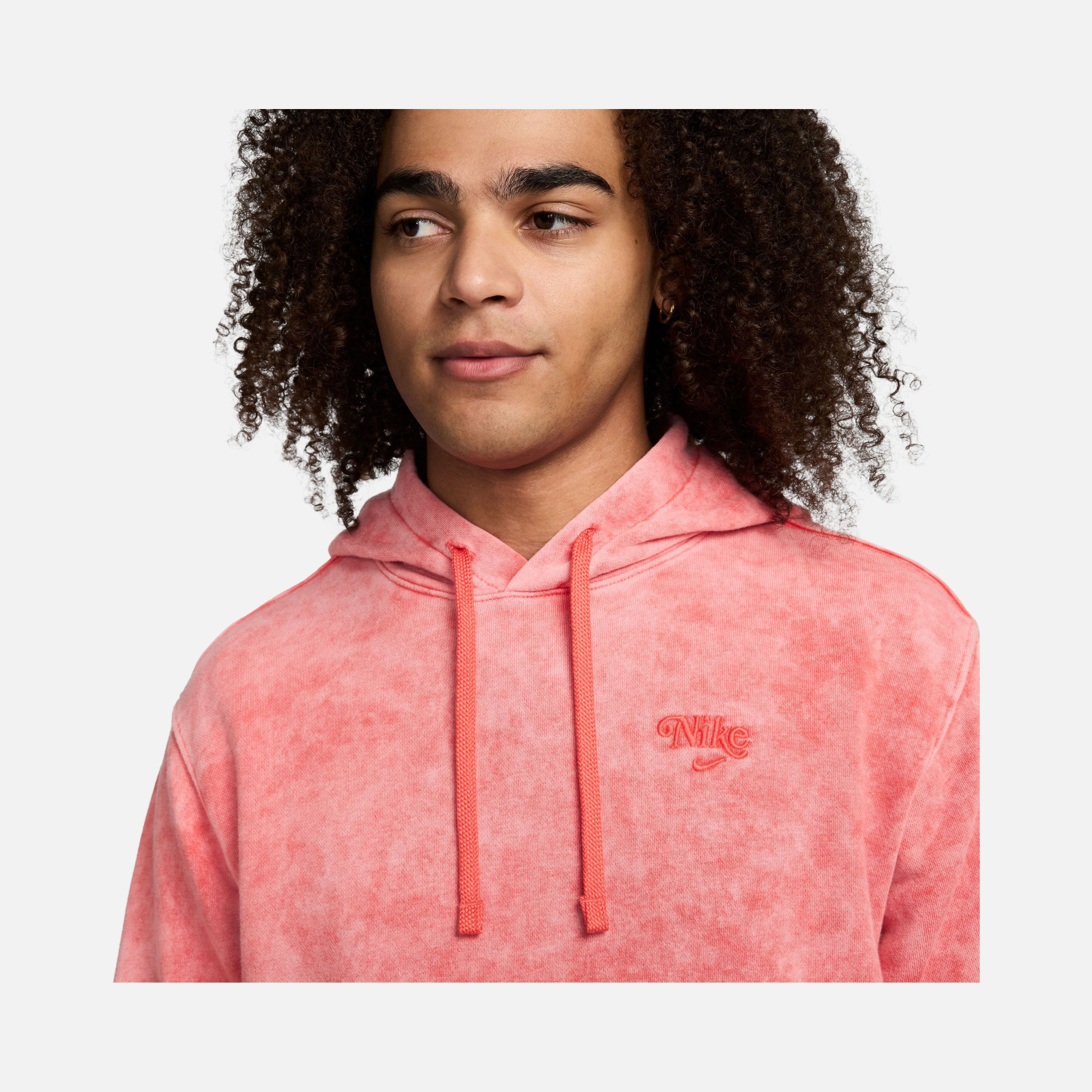 Nike Sportswear Club Pullover French Terry Fine 2.0 Washed Hoodie Erkek Sweatshirt