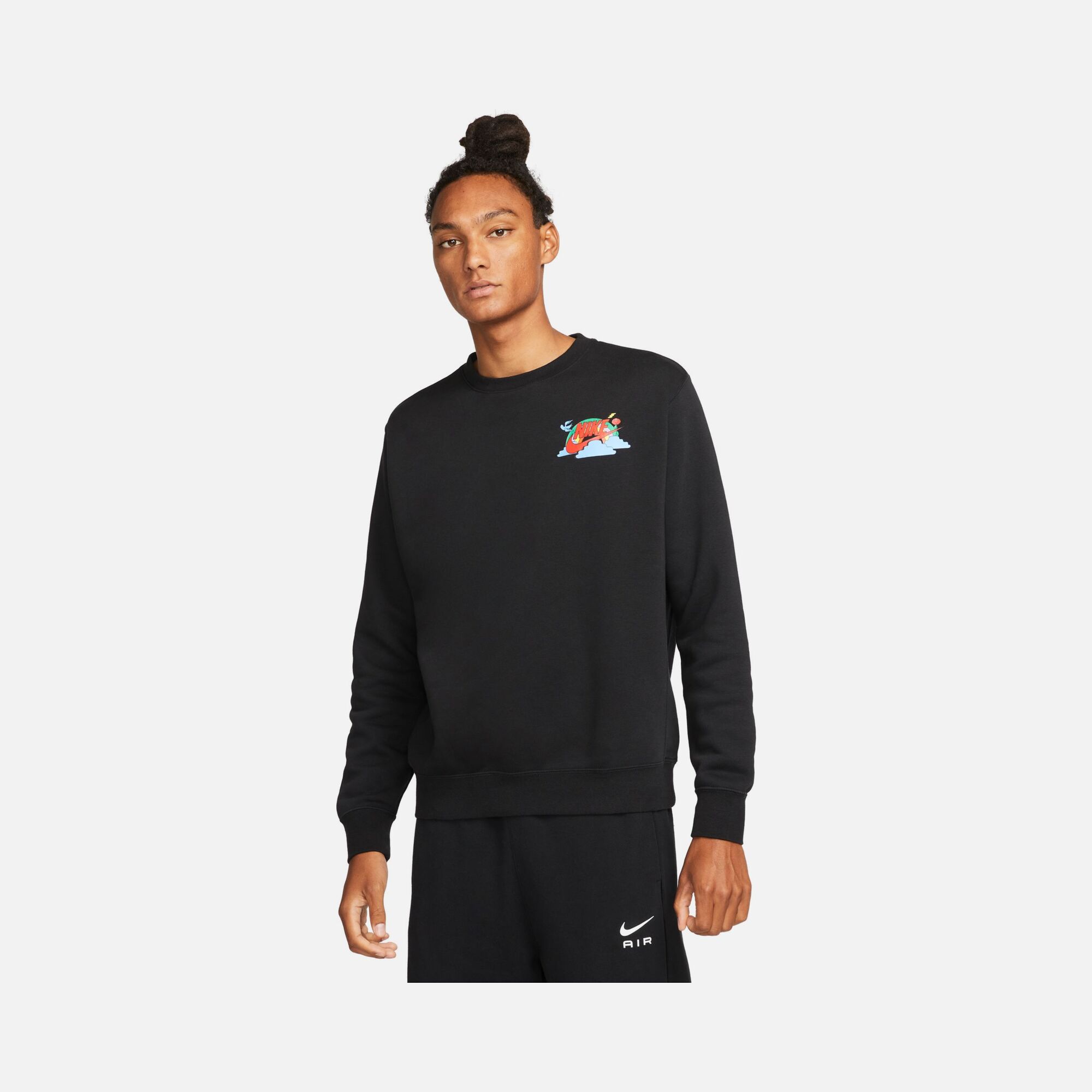 Nike Sportswear Fleece Swoosh Spirit Graphic Erkek Sweatshirt