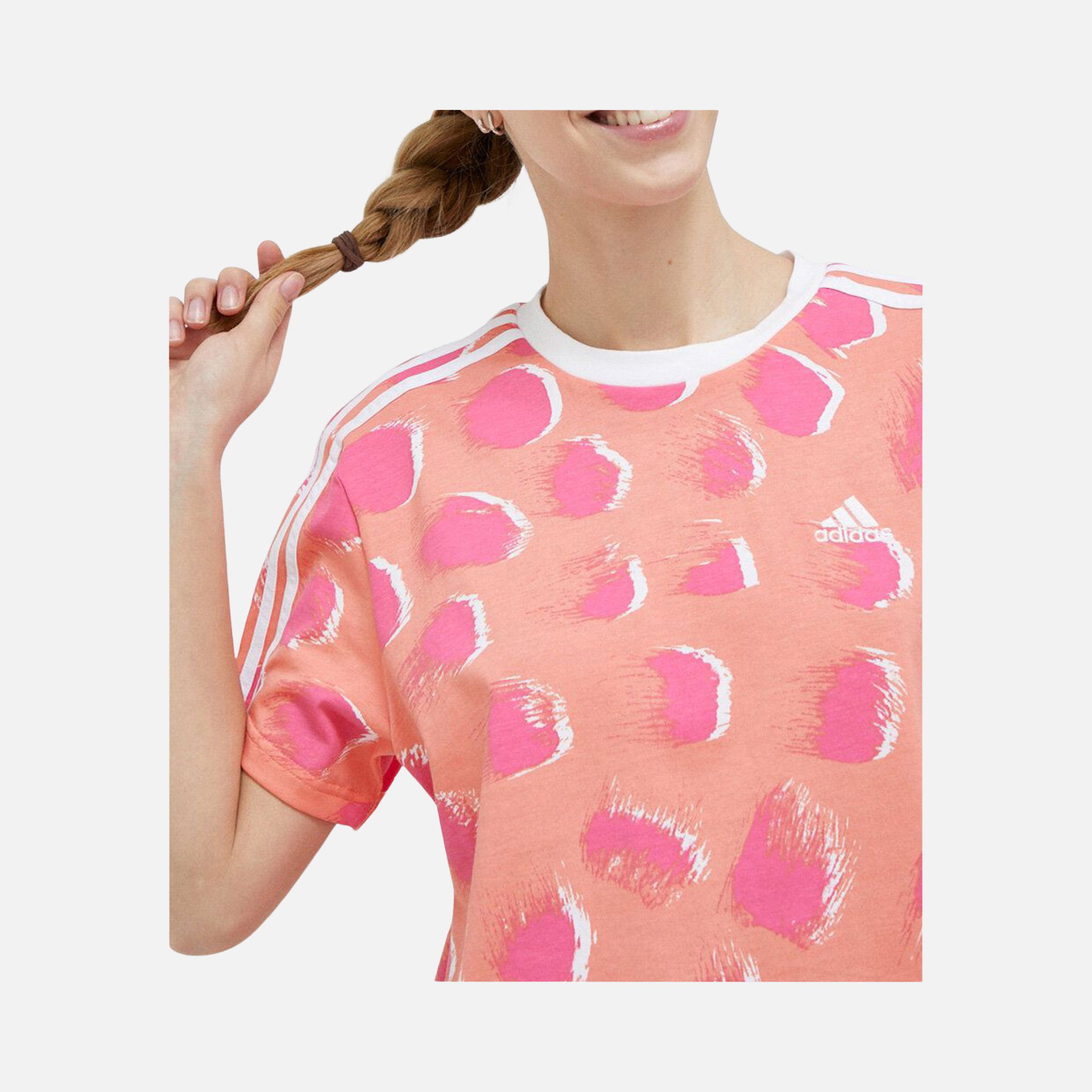 adidas Essentials 3-Stripes Single Jersey Crop Kadın Tişört