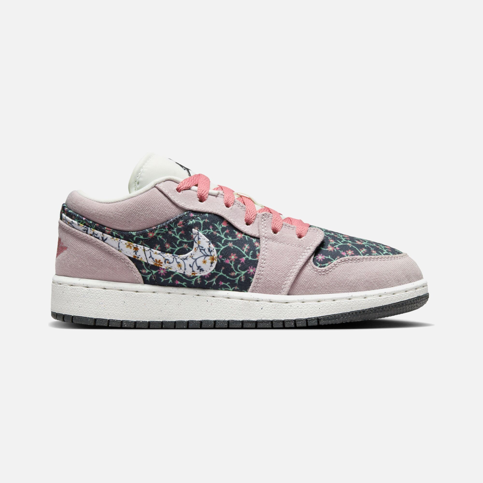 Nike Air Jordan 1 Low SE ''Floral Canvas Details'' (GS) Spor Ayakkabı