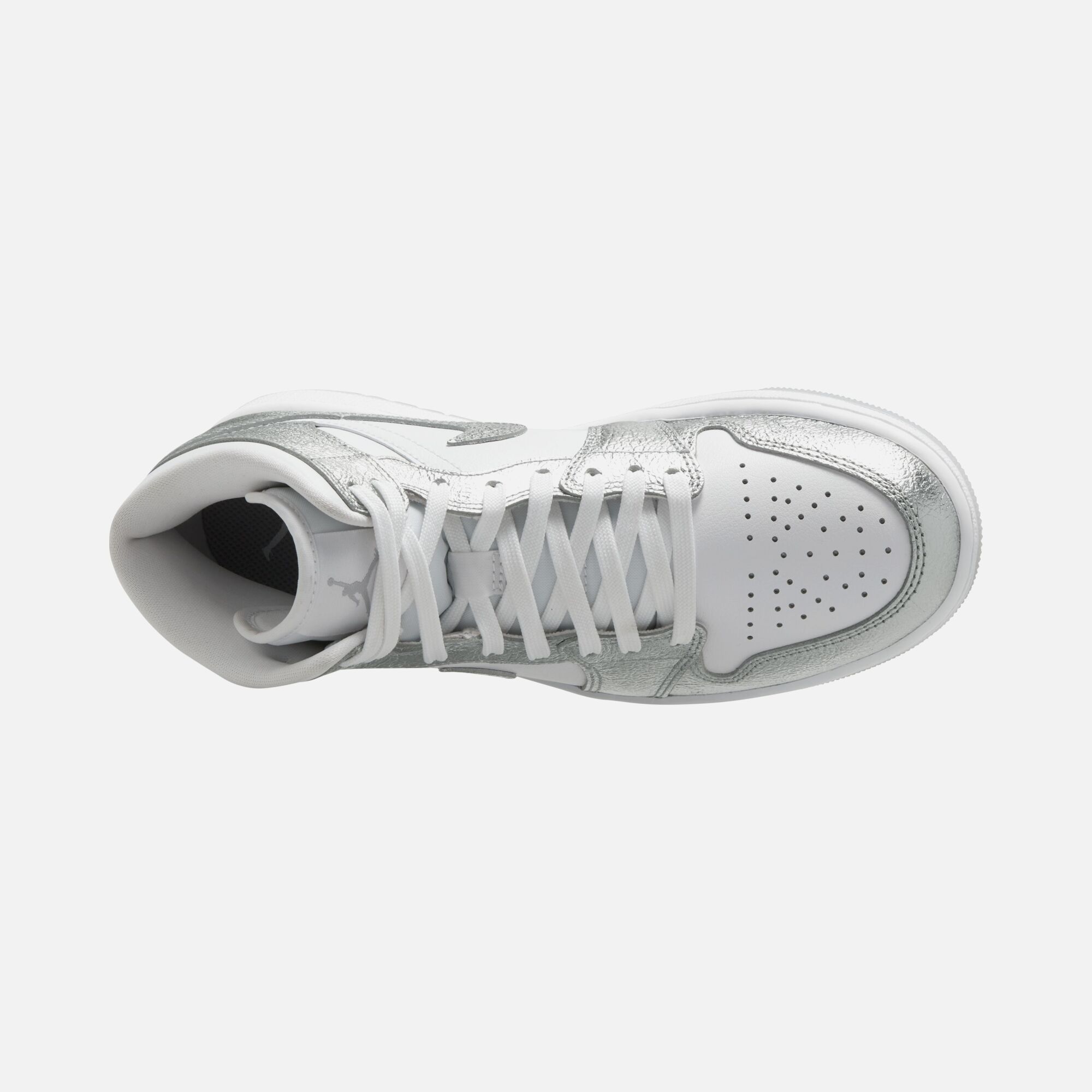 Nike Air Jordan 1 Mid SE "Crumpled Silver Detail" Kadın Spor Ayakkabı