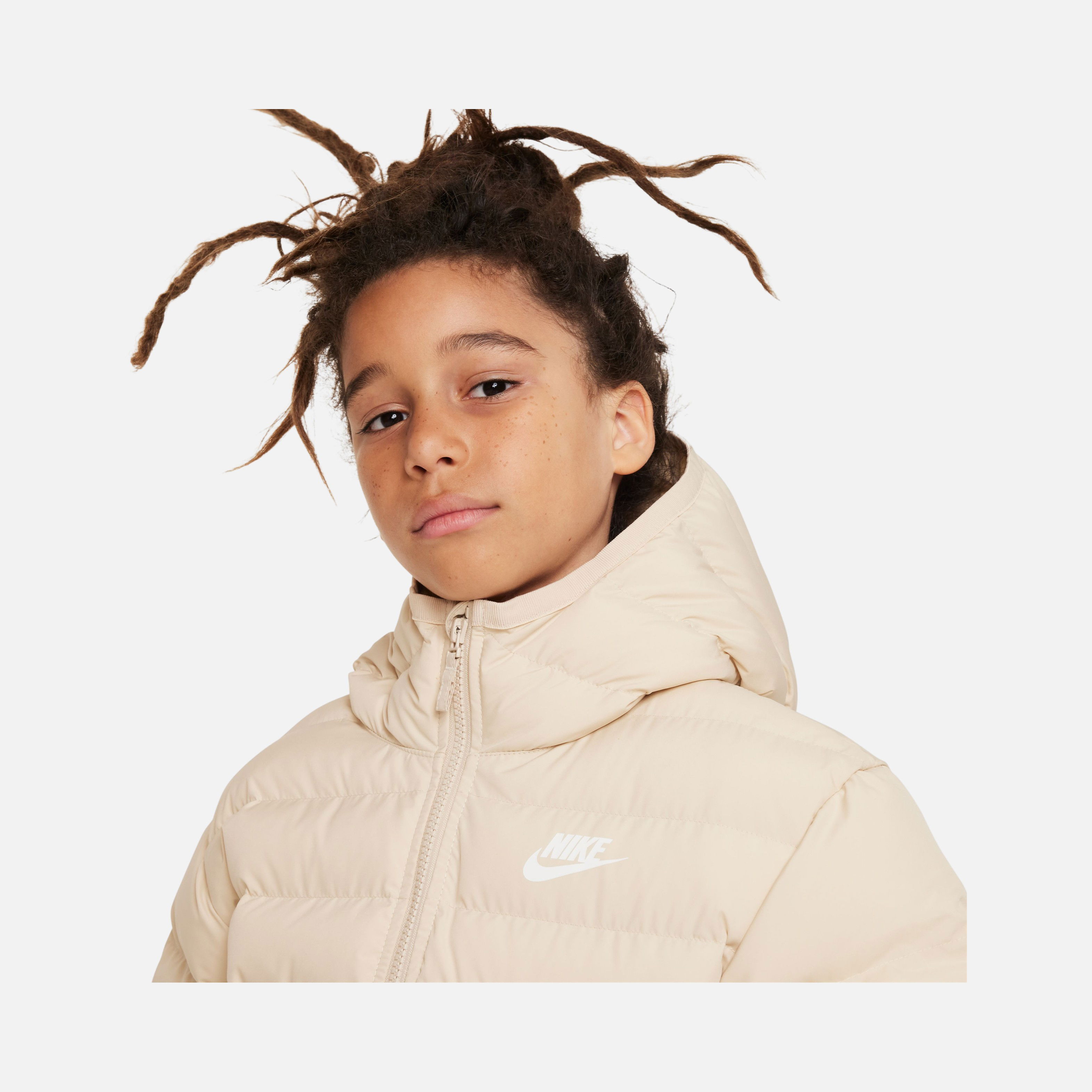 Nike Sportswear Heavyweight Synthetic-Fill EasyOn Therma-Fit Repel Loose Full-Zip Hoodie Çocuk Mont