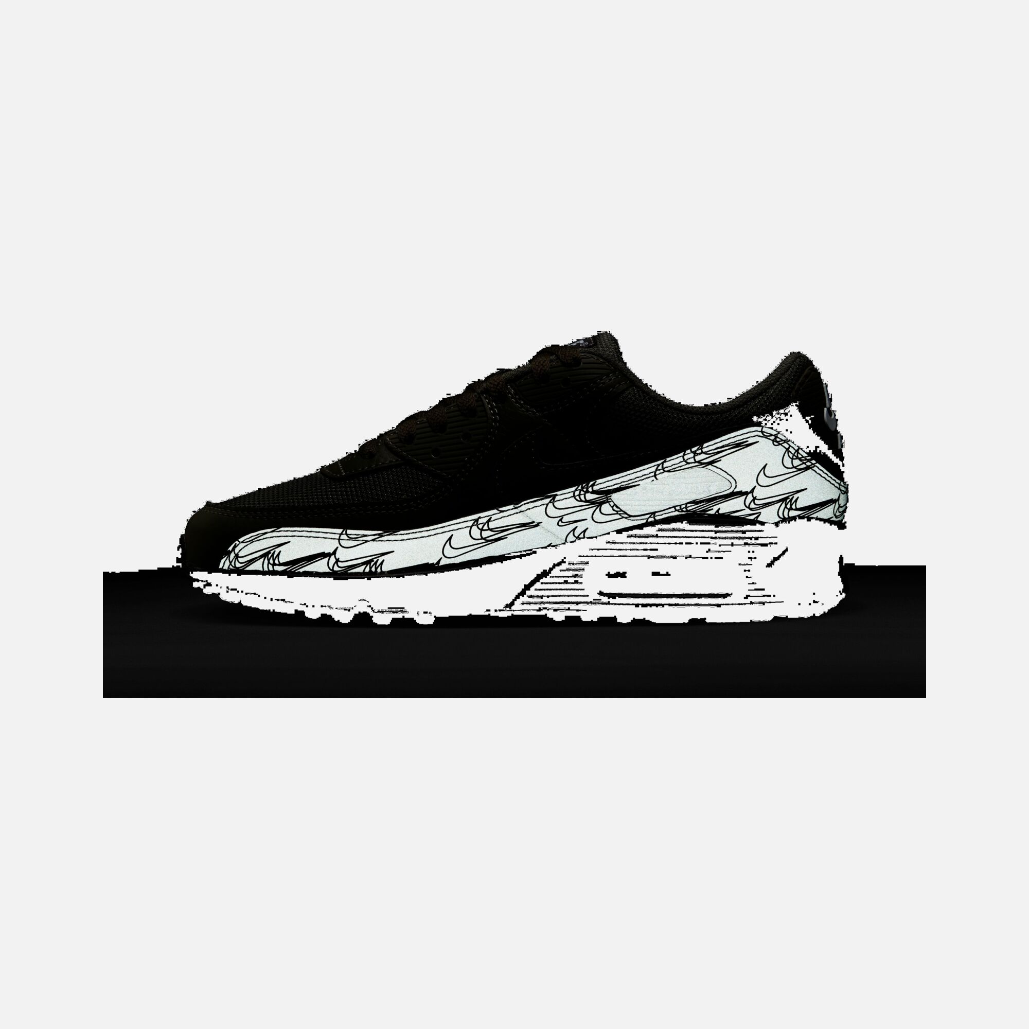 Nike Air Max 90 ''Reflective Multi Swoosh'' Erkek Spor Ayakkabı