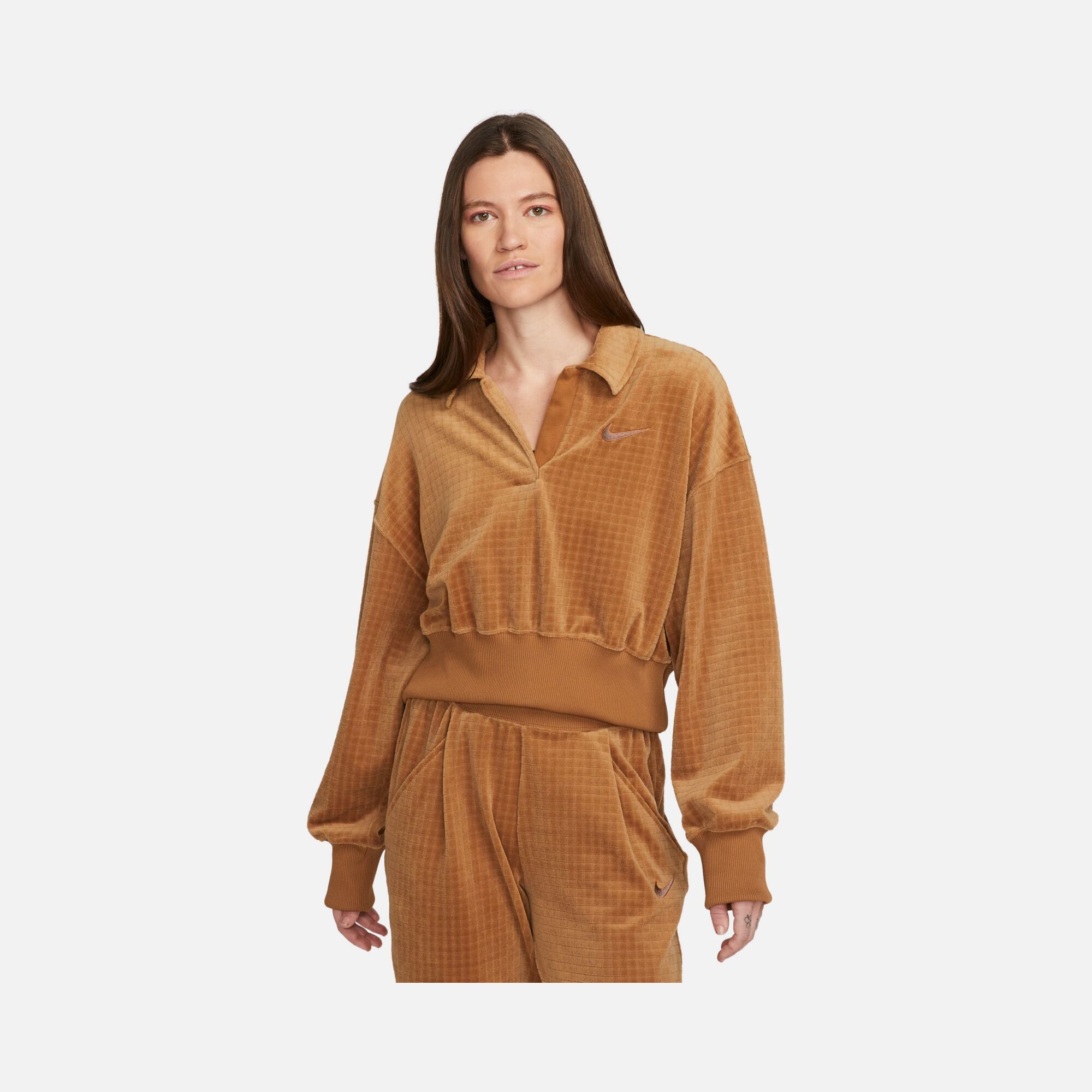 Nike Sportswear A1 Velour Polo Collar Kadın Sweatshirt