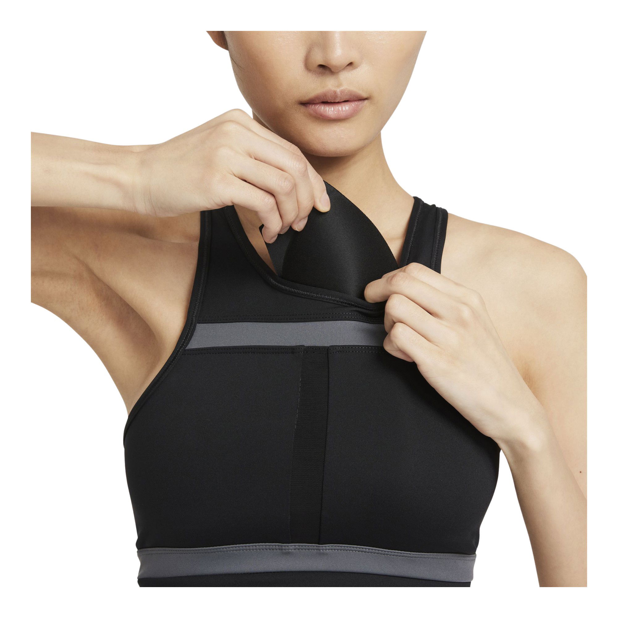 Nike Dri-Fit Swoosh Run Division Medium-Support 1-Piece Pad Longline Kadın Bra