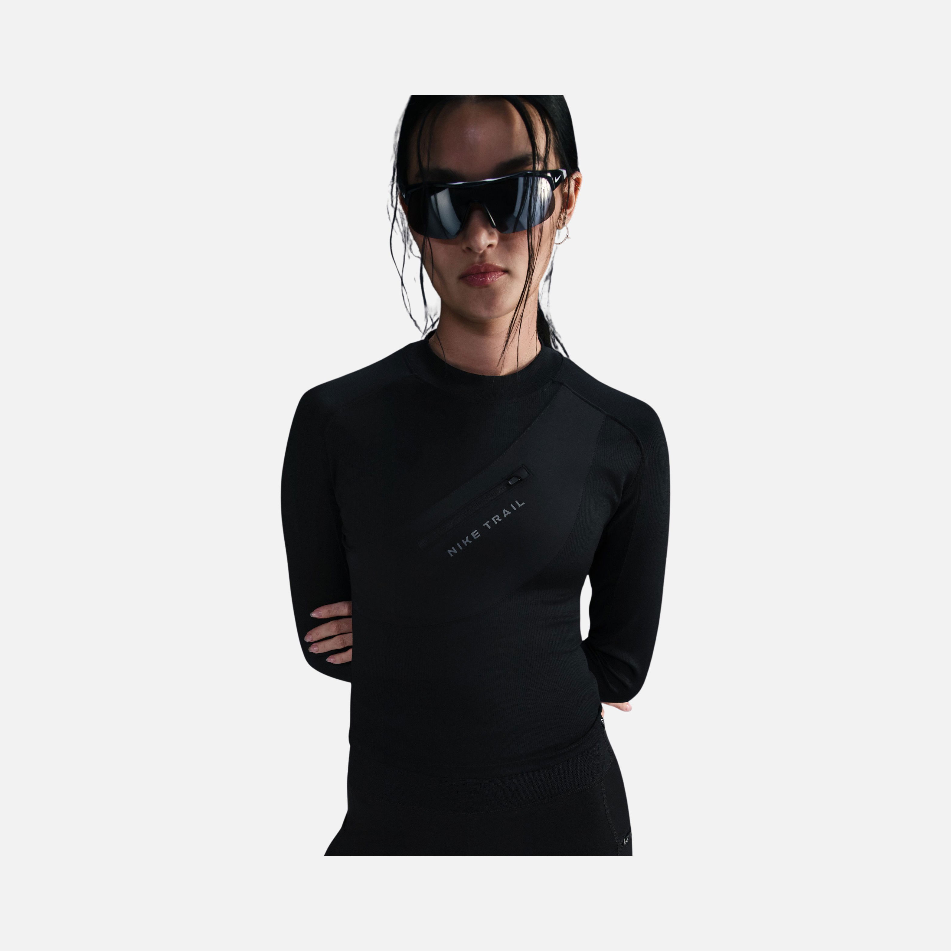 Nike Dri-Fit Long-Sleeve Pocket Running Long-Sleeve Kadın Tişört