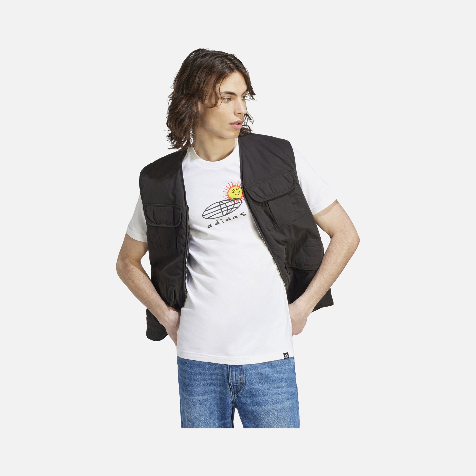 adidas Sportswear Elevated Doodle Puff Graphic Short-Sleeve Erkek Tişört