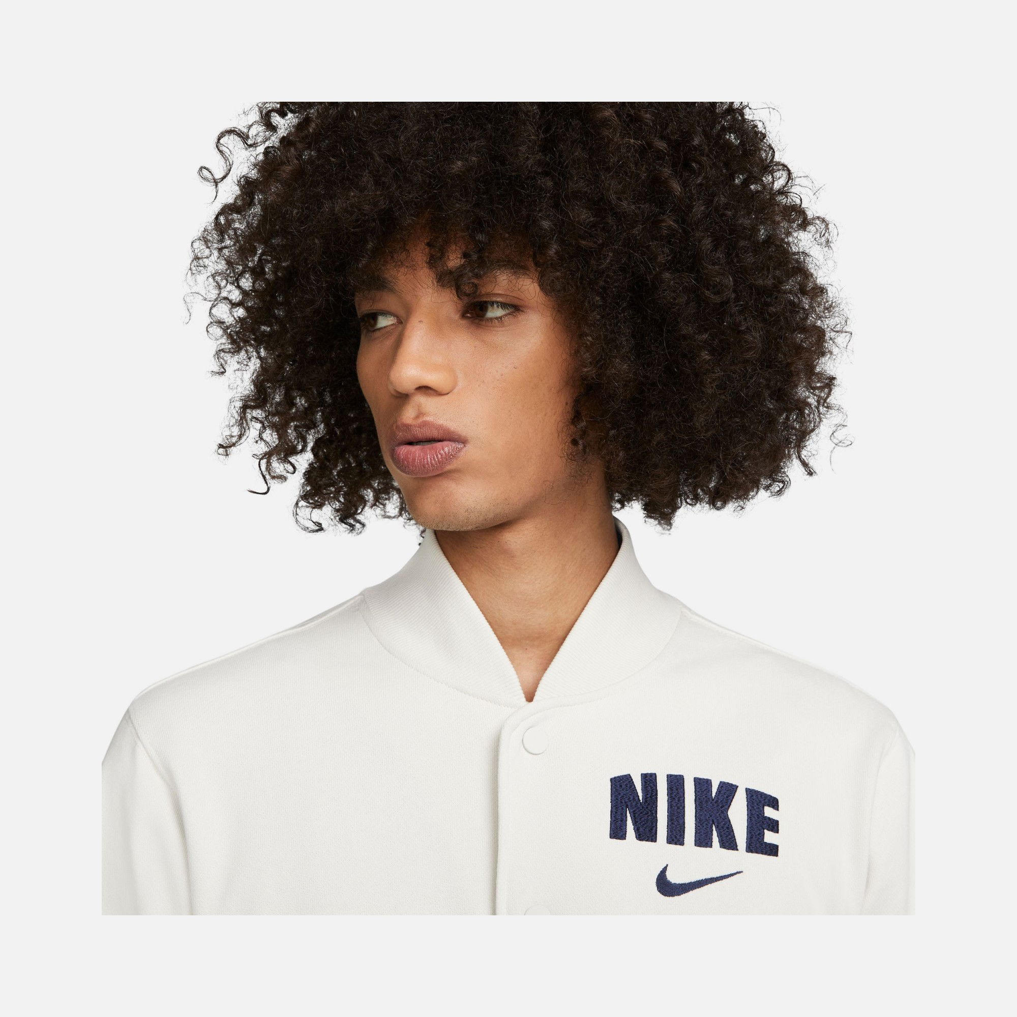 Nike Sportswear Retro Fleece Varsity Full-Length Snap Fastener Erkek Ceket