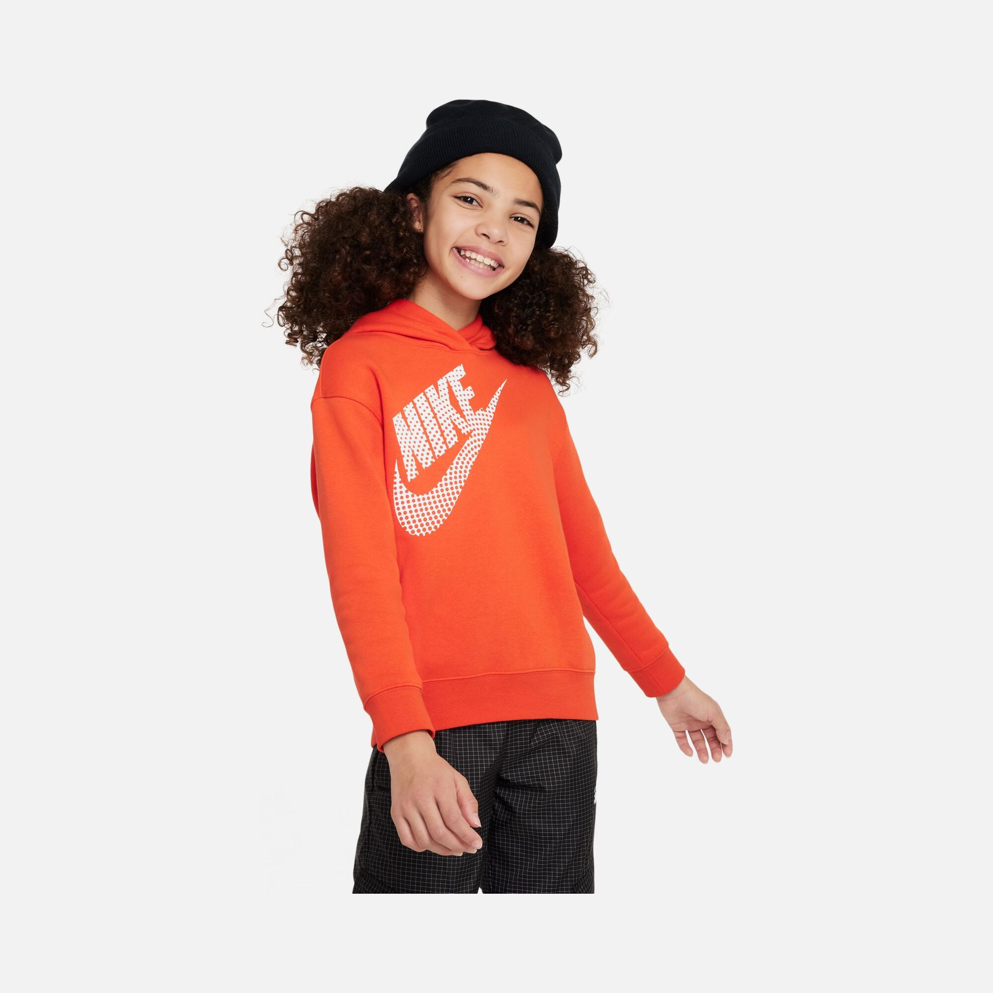 Nike Sportswear Swoosh Graphic Oversized Pullover Dance Hoodie (Girls') Çocuk Sweatshirt