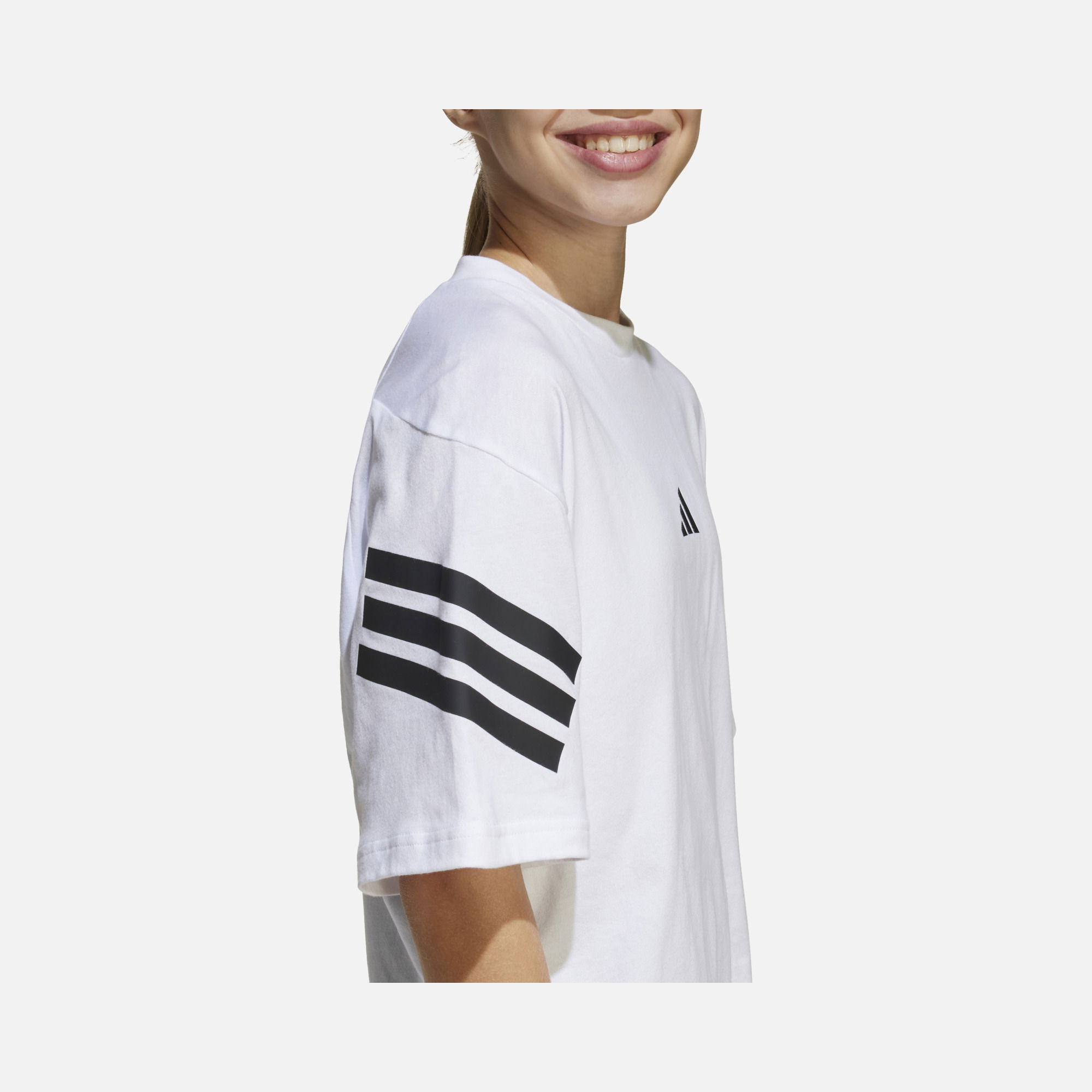 adidas Sportswear Future Icons 3-Stripes & 3-Bar Logo Detail Short-Sleeve Çocuk Tişört