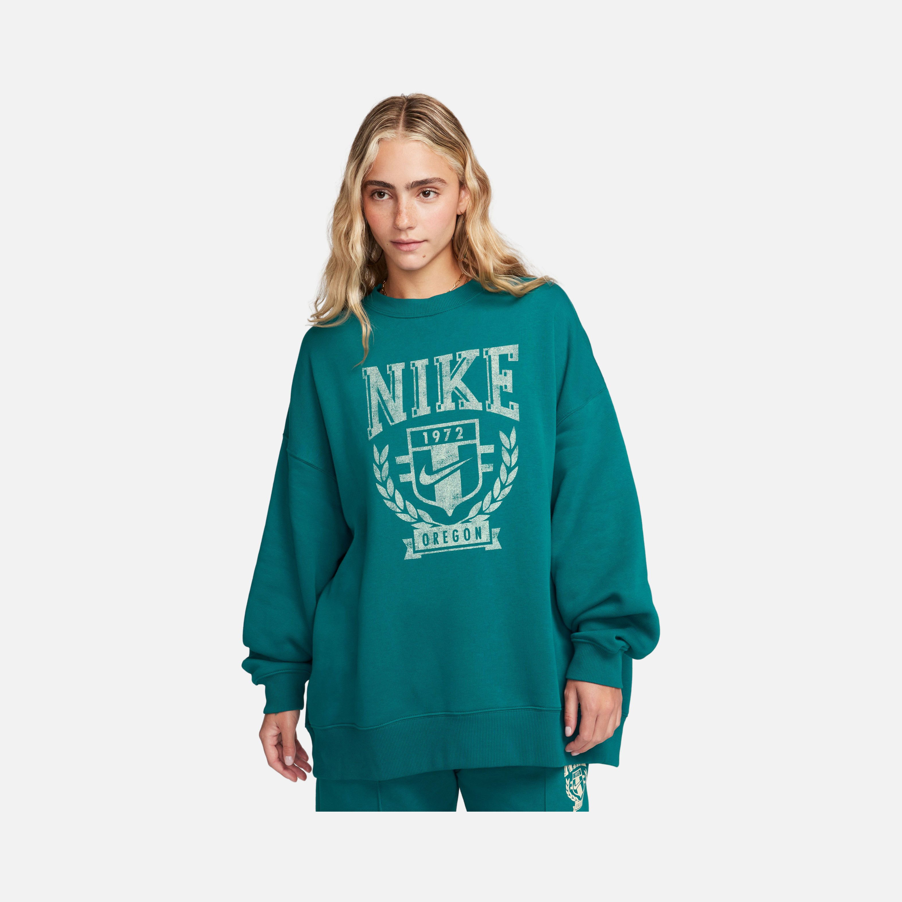 Nike Sportswear Fleece Oversized Crew Varsity Kadın Sweatshirt
