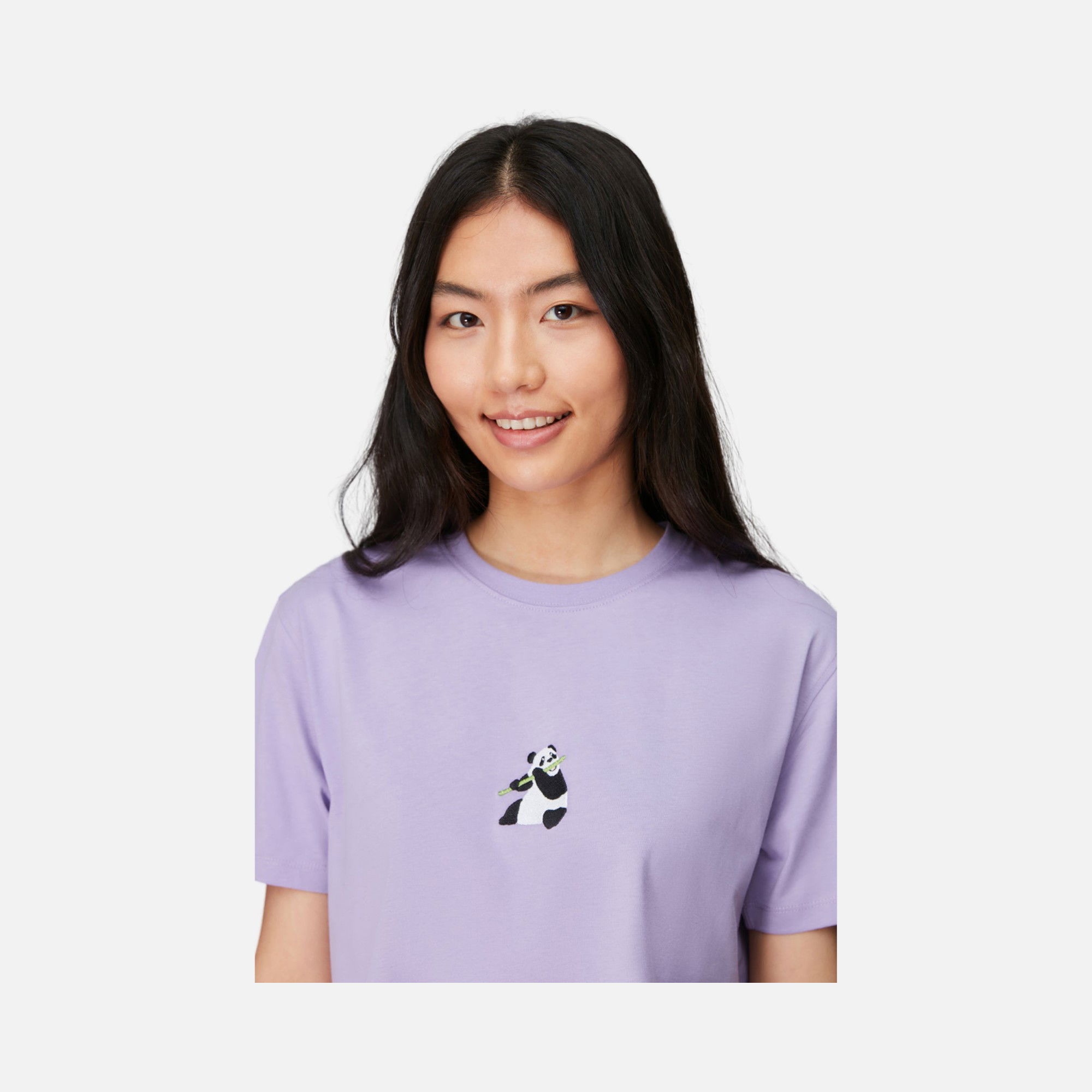 WWF Sportswear Giant Panda Embroidered Cropped Short-Sleeve Kadın Tişört