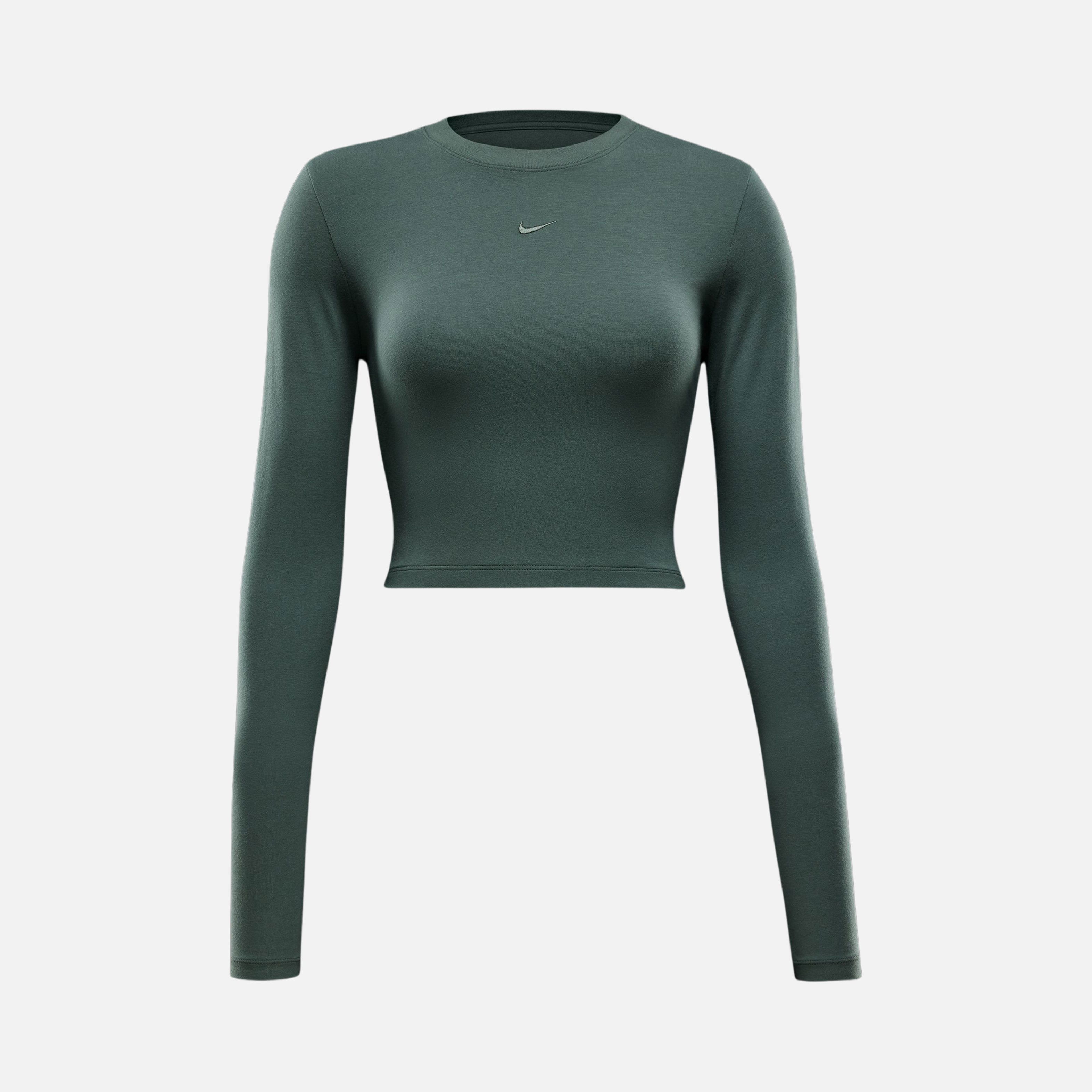 Nike Sportswear Chill Knit Slim Cropped Long-Sleeve Kadın Tişört