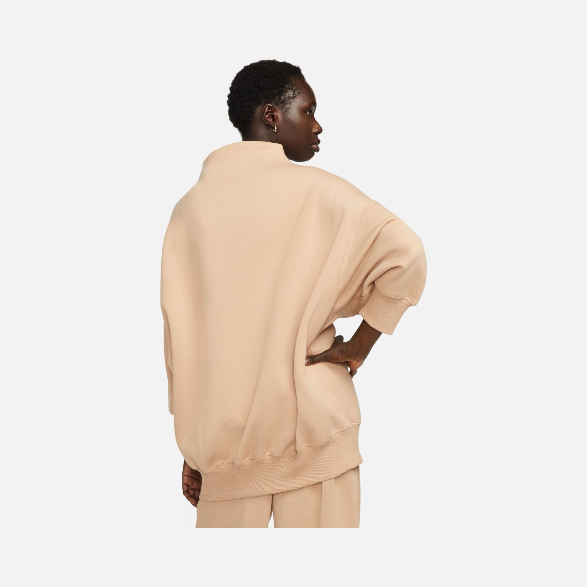 Nike Sportswear Phoenix Fleece Over-Oversized Mock-Neck 3/4-Sleeve Sweatshirt