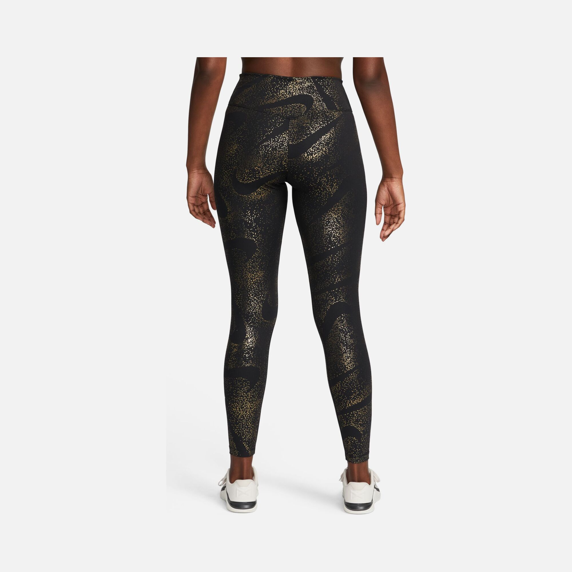 Nike One Dri-Fit Sparkle Swoosh Graphics Mid-Rise Training Kadın Tayt