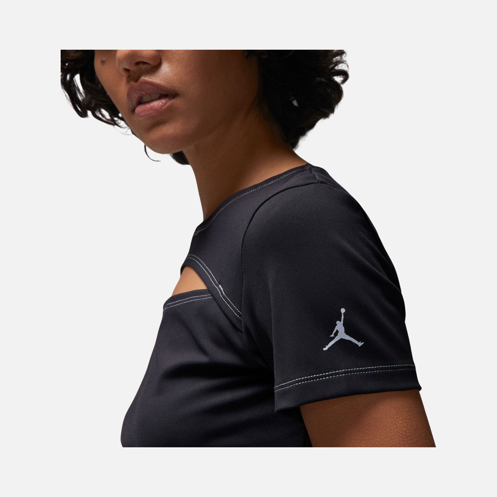 Nike Jordan Sport Keyhole Short-Sleeve Kadın Tişört