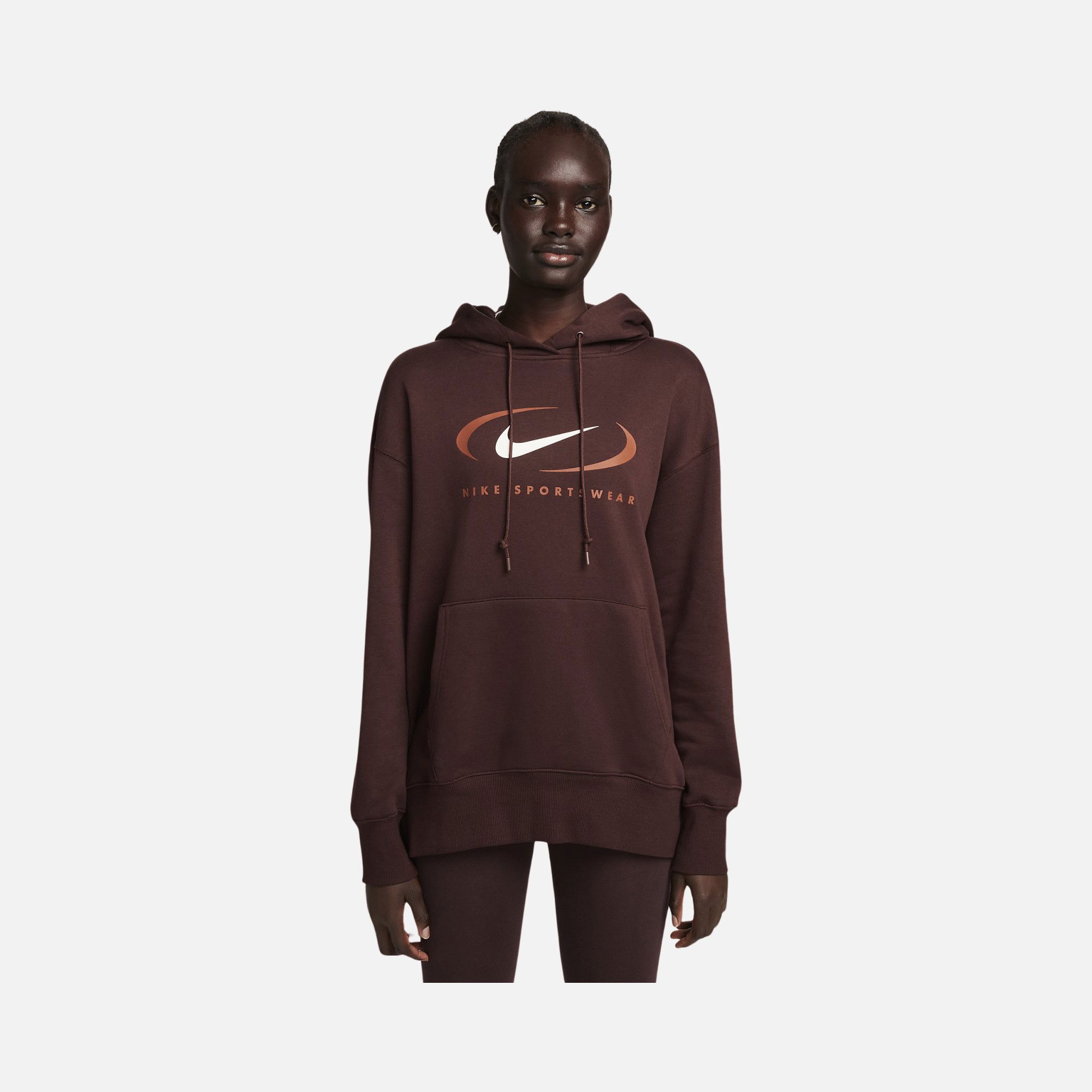 Nike Sportswear Graphic Oversized Fleece Pullover Hoodie Kadın Sweatshirt