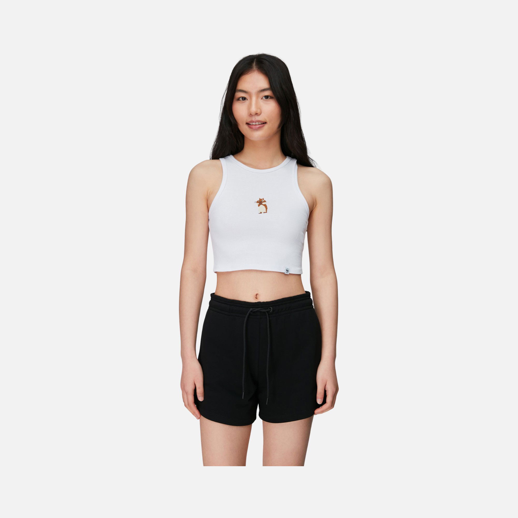 WWF Sportswear Yavru Sincap Embroidered Cropped Kadın Atlet