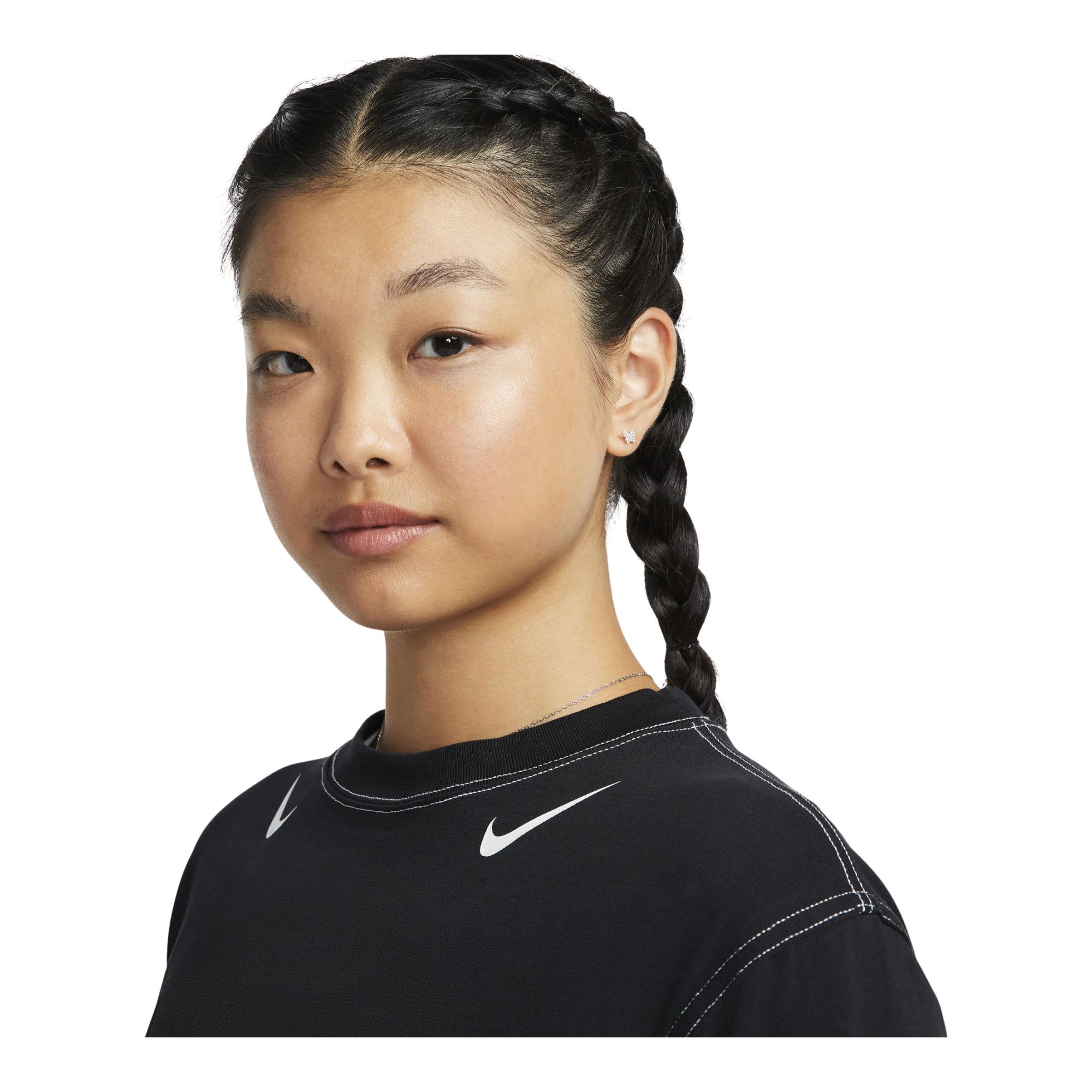 Nike Sportswear Swoosh Graphic Long-Sleeve Kadın Elbise