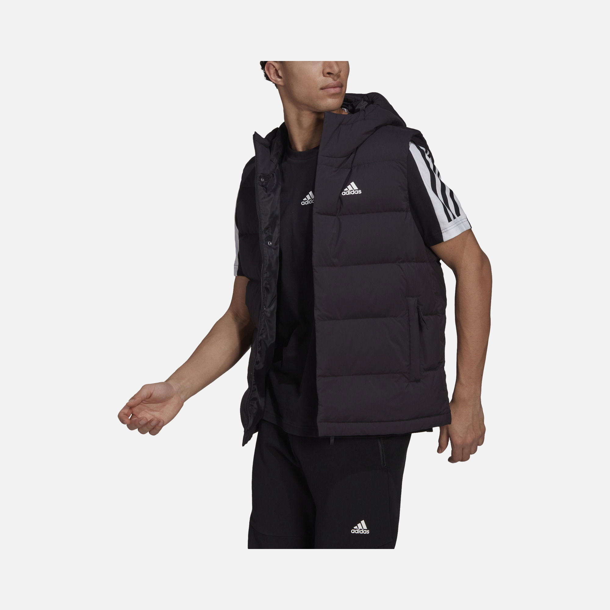 adidas Sportswear Helionic Down Full-Zip Hoodie Erkek Yelek