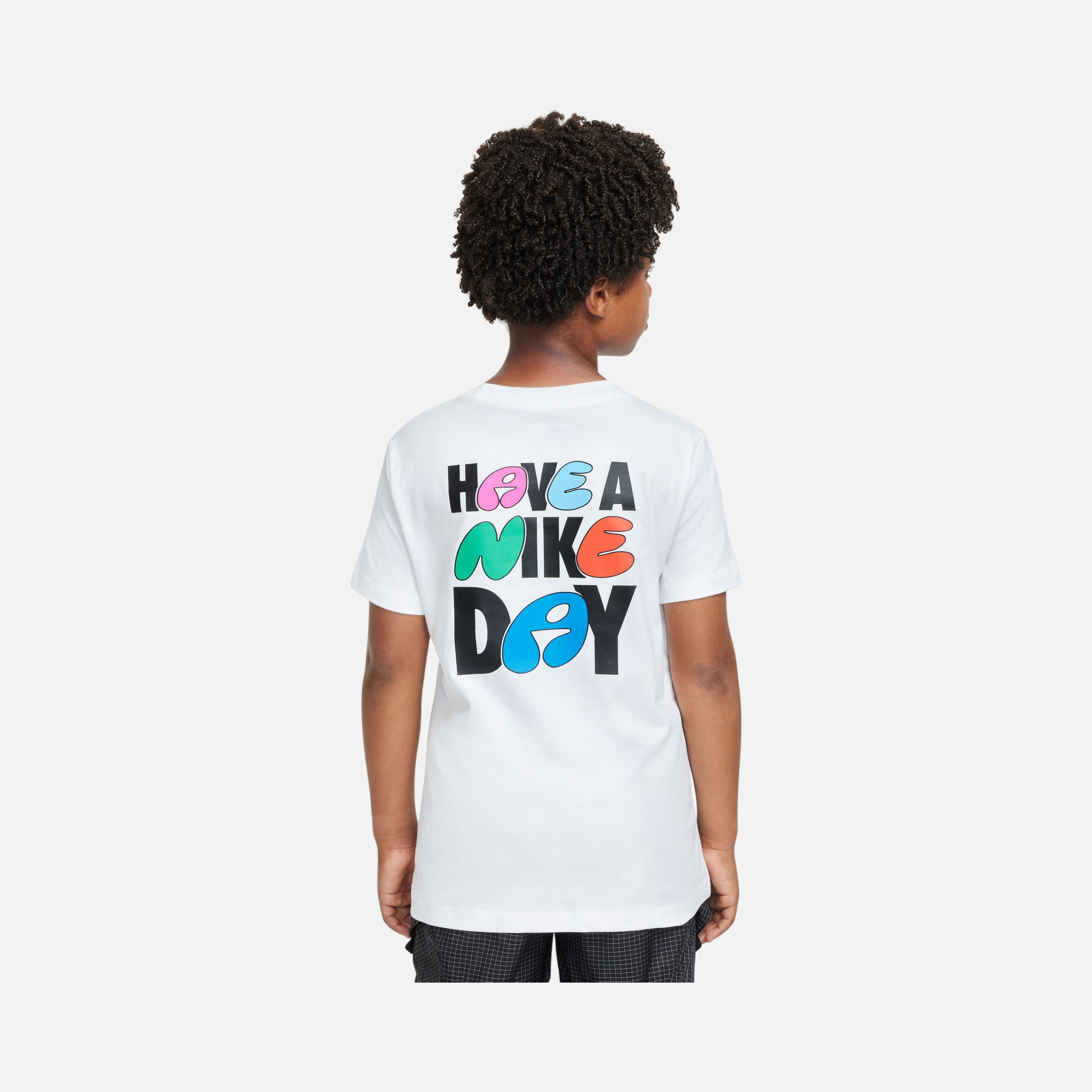 Nike Sportswear Swooshy Screen Printing Graphics Short-Sleeve Çocuk Tişört