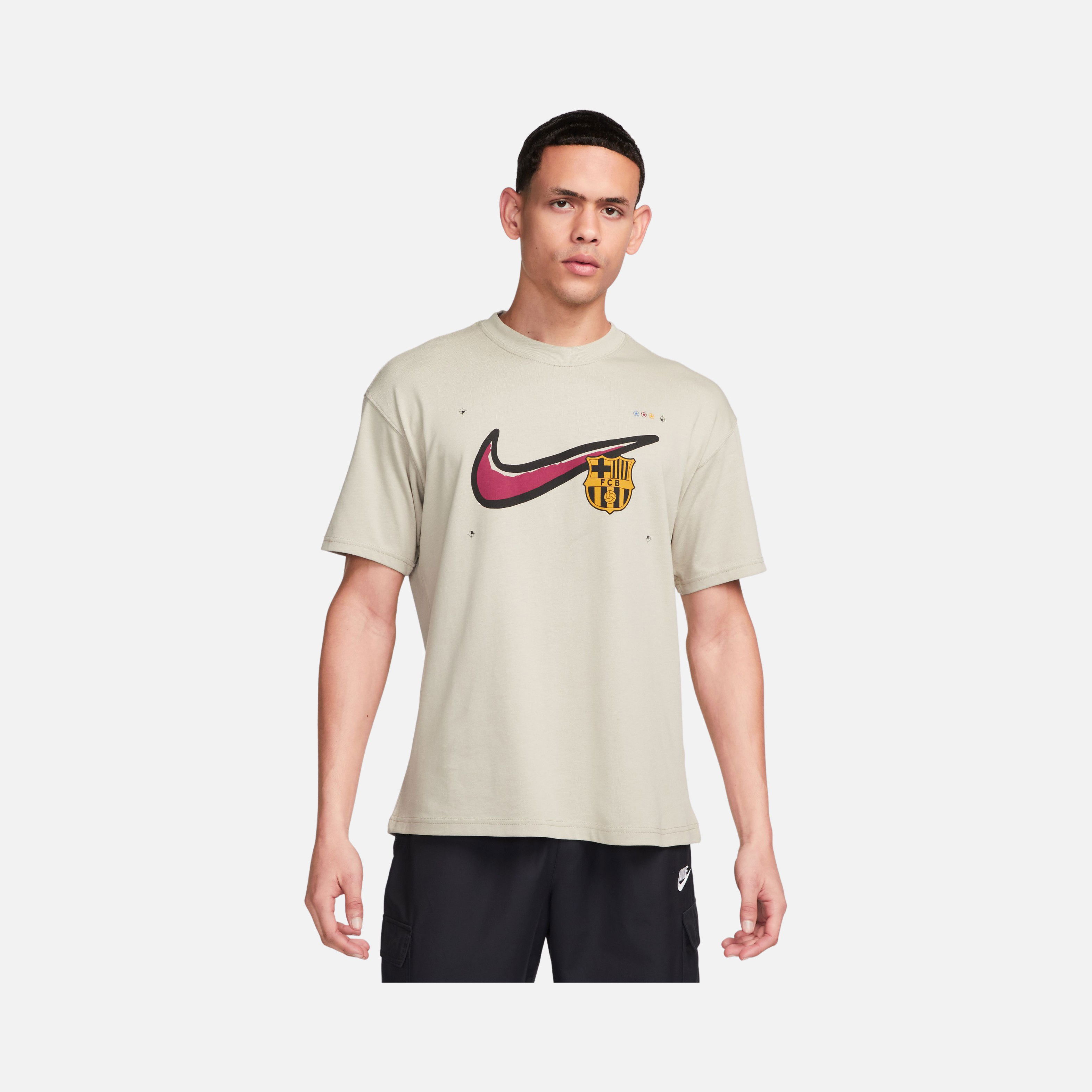 Nike F.C. Barcelona Max90 Football Short-Sleeve Erkek Tişört