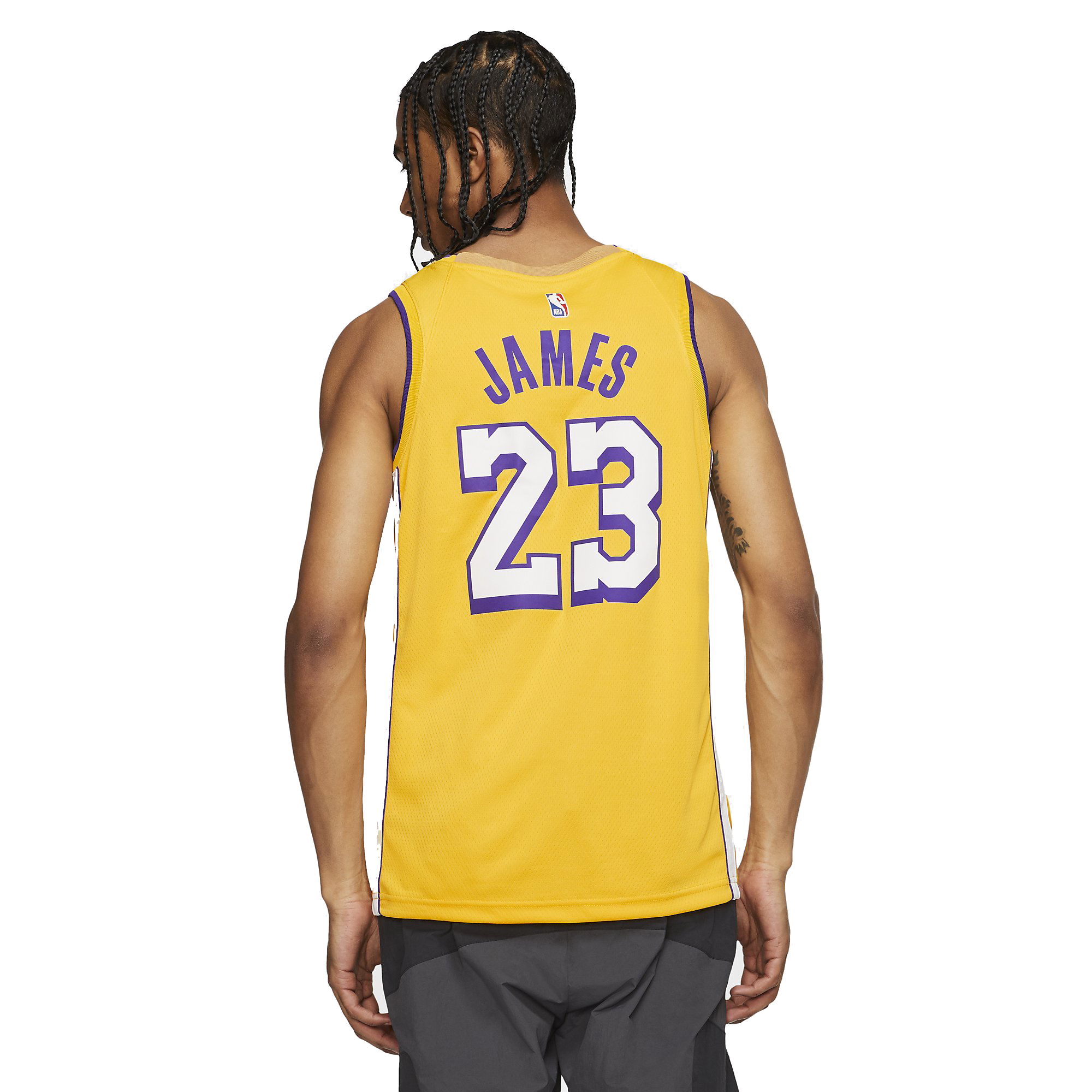 Nike LeBron James Lakers – City Edition NBA Swingman Jersey Erkek Forma