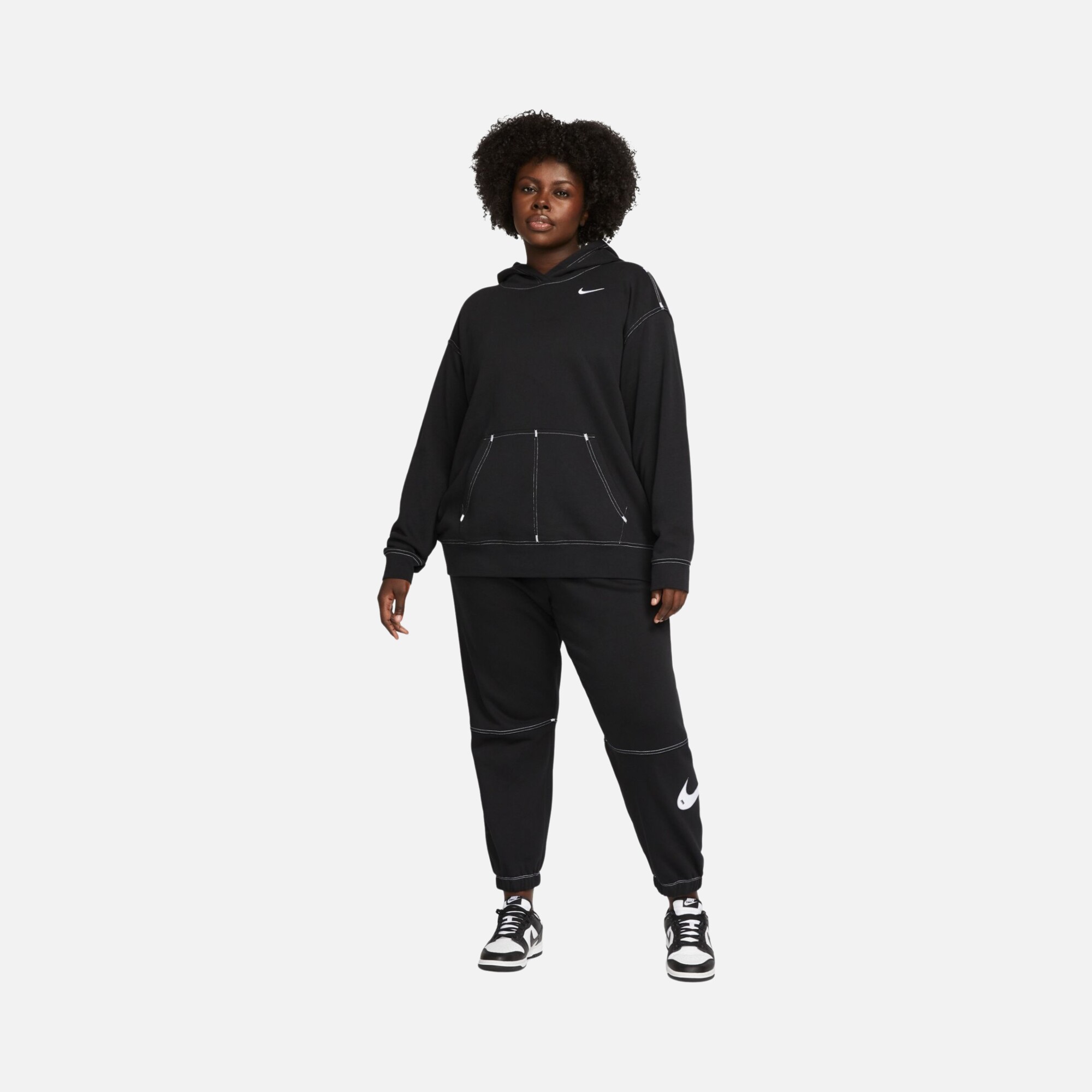 Nike Sportswear Swoosh Fleece High-Rise (Plus-Size) Kadın Eşofman Altı