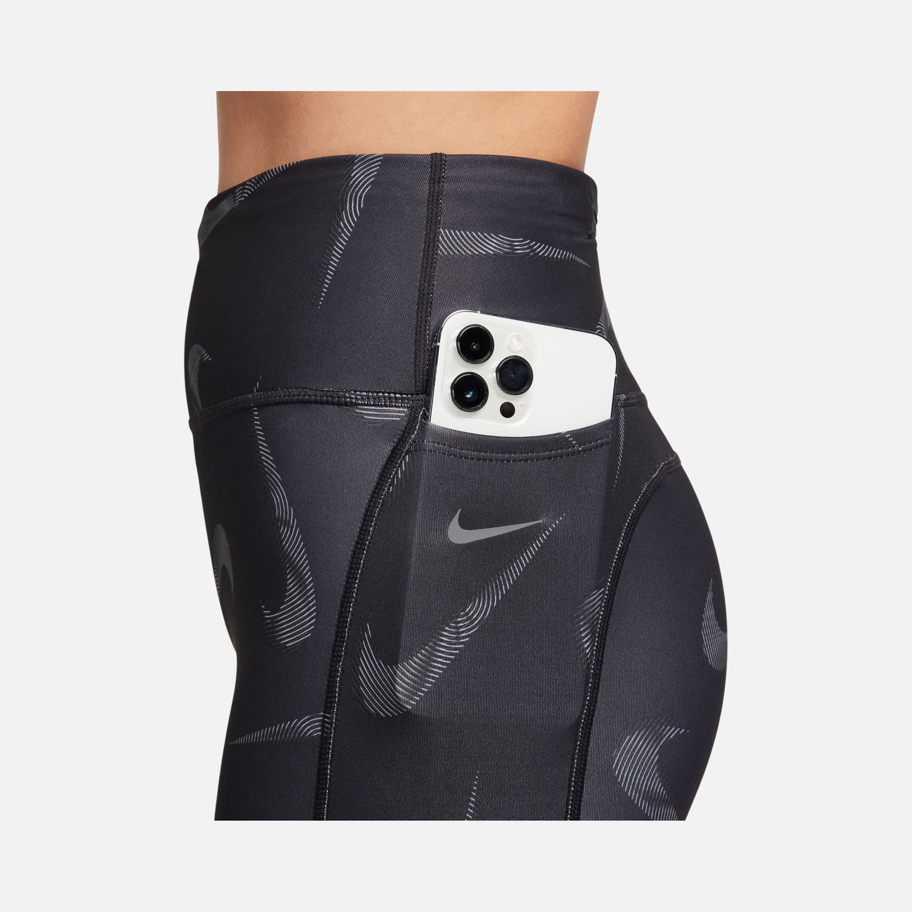 Nike Dri-Fit Fast Swoosh Printed 7/8 Running Kadın Tayt