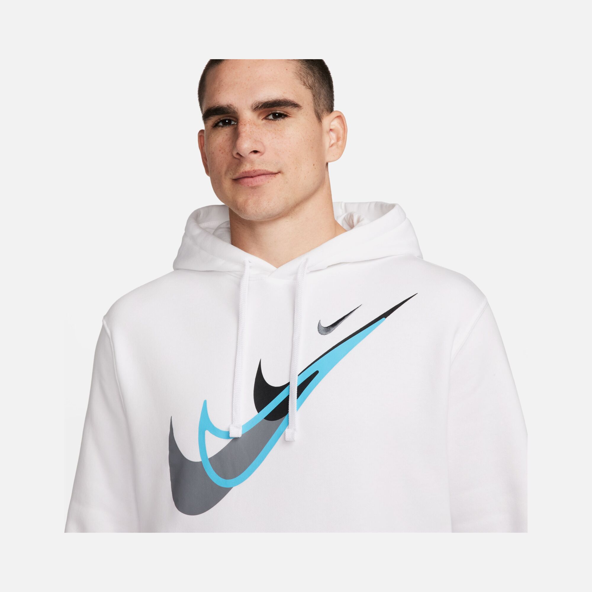 Nike Sportswear Fleece ''Triple Swoosh Graphic'' Pullover Hoodie Erkek Sweatshirt