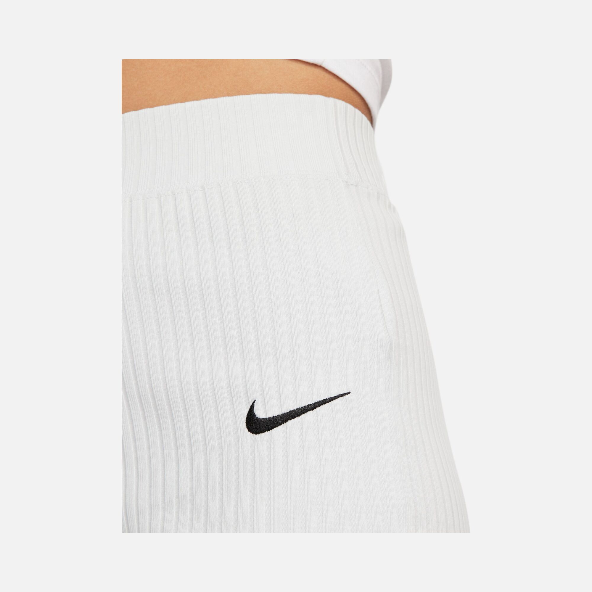 Nike Sportswear High-Waisted Wide Leg Ribbed Kadın Eşofman Altı