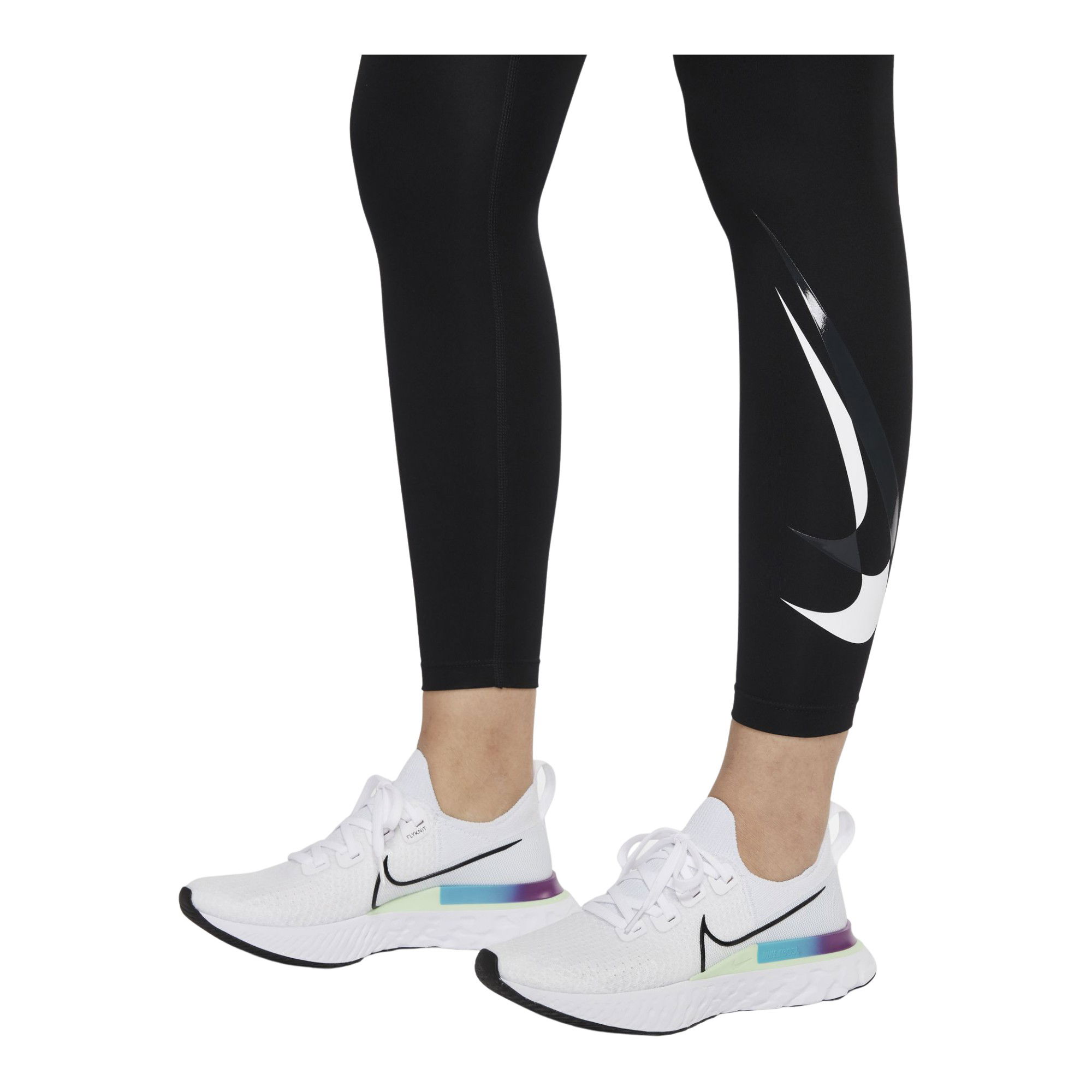 Nike Dri-Fit Swoosh Run 7/8-Length Mid-Rise (Plus Size) Kadın Tayt