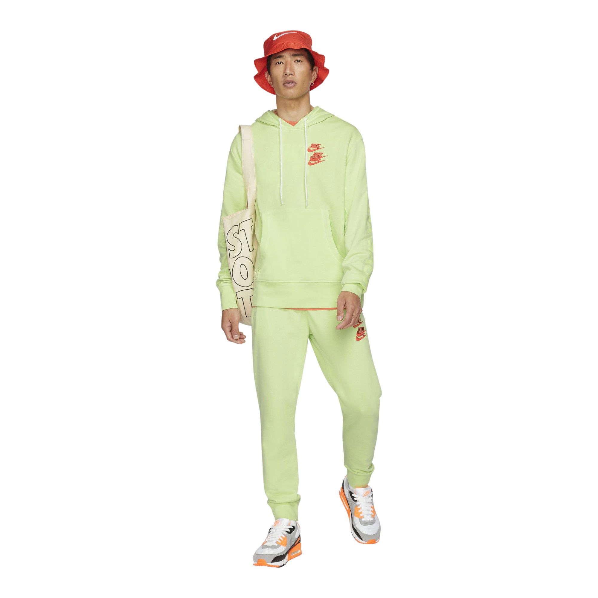 Nike Sportswear Pullover French Terry World Tour Hoodie Erkek Sweatshirt