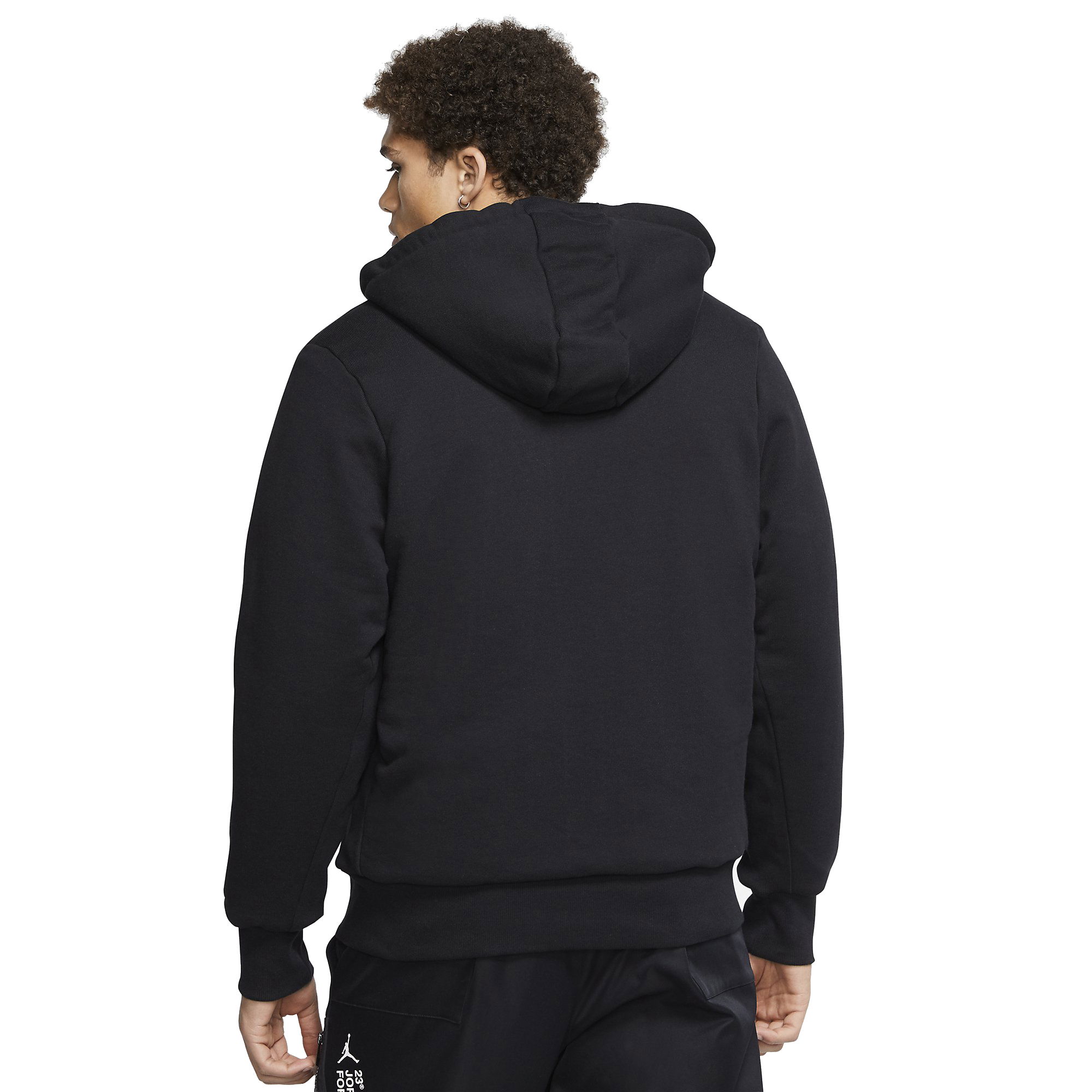 Nike Jordan Black Cat Sherpa Fleece Full-Zip Hoodie Erkek Sweatshirt