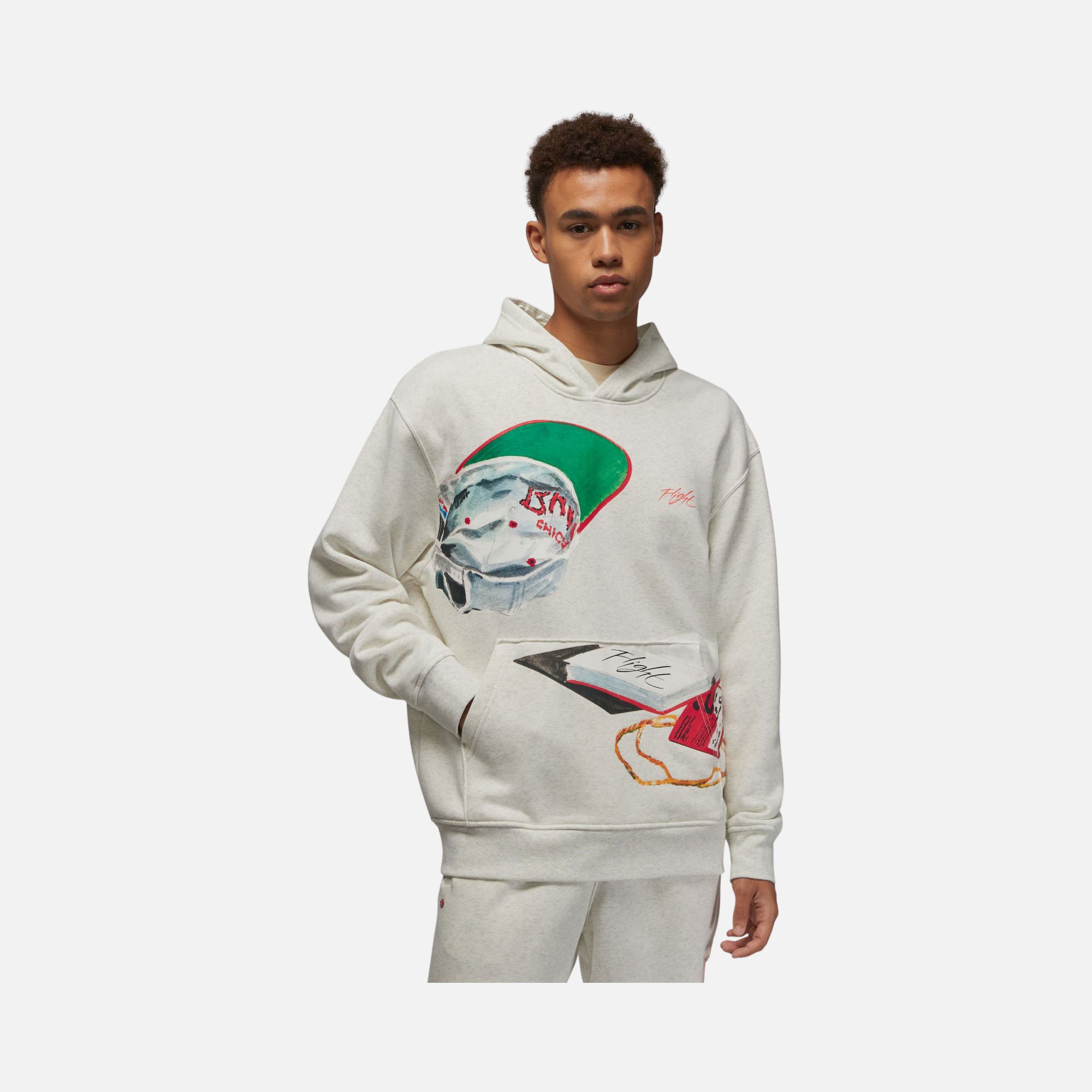 Nike Jordan Flight Artist Graphics Fleece Hoodie Erkek Sweatshirt