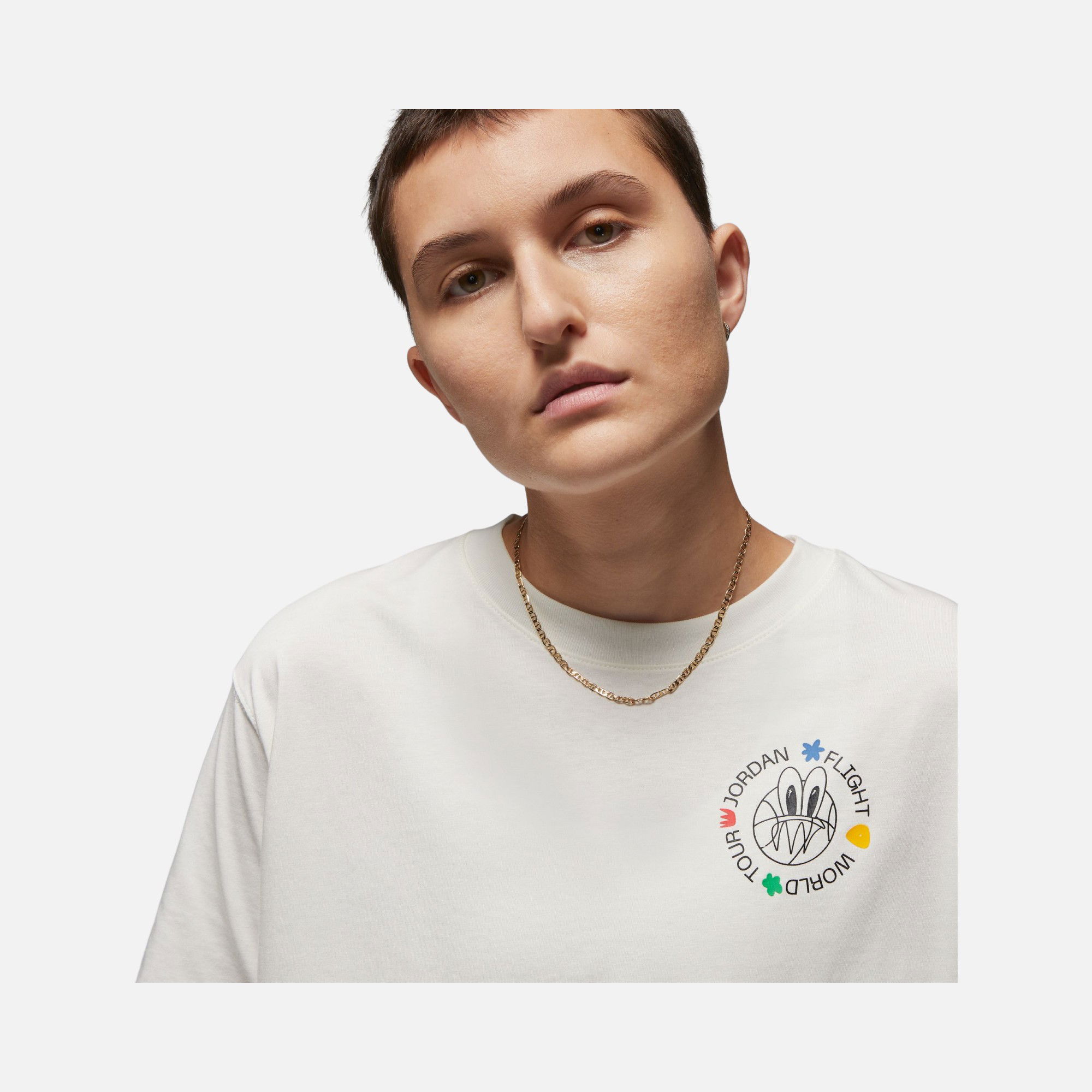 Nike Jordan Flight Graphics Artist Series by Mia Lee Short-Sleeve Kadın Tişört