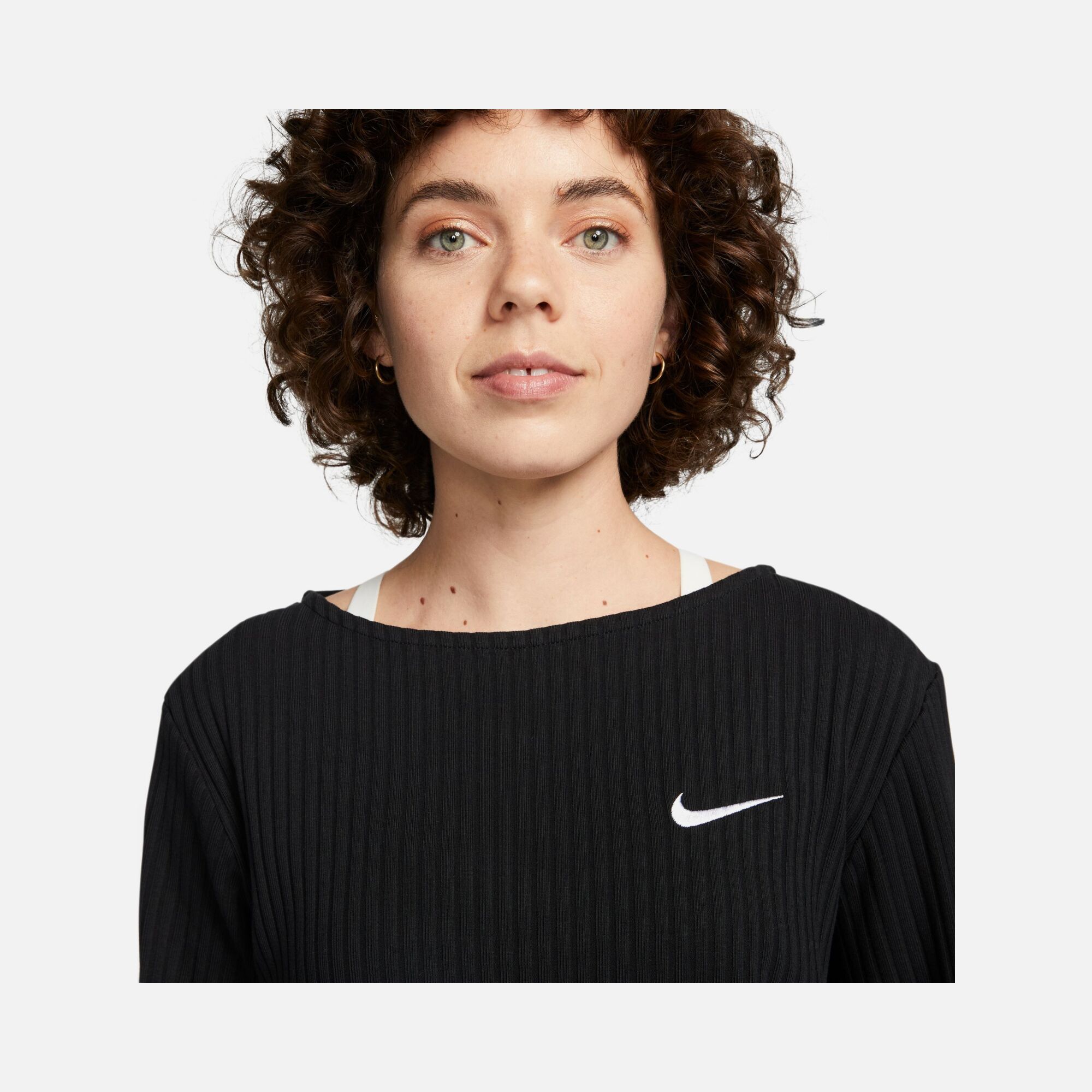 Nike Sportswear Ribbed Statement Jersey Long-Sleeve Kadın Tişört