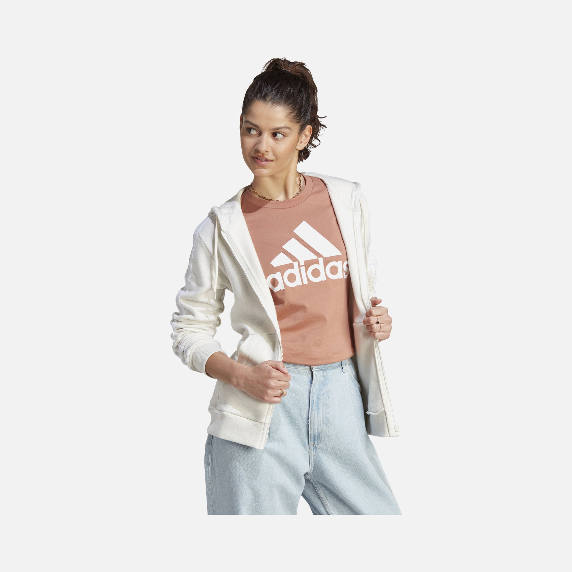 adidas Sportswear 3-Stripes Full-Zip Fleece Kadın Ceket