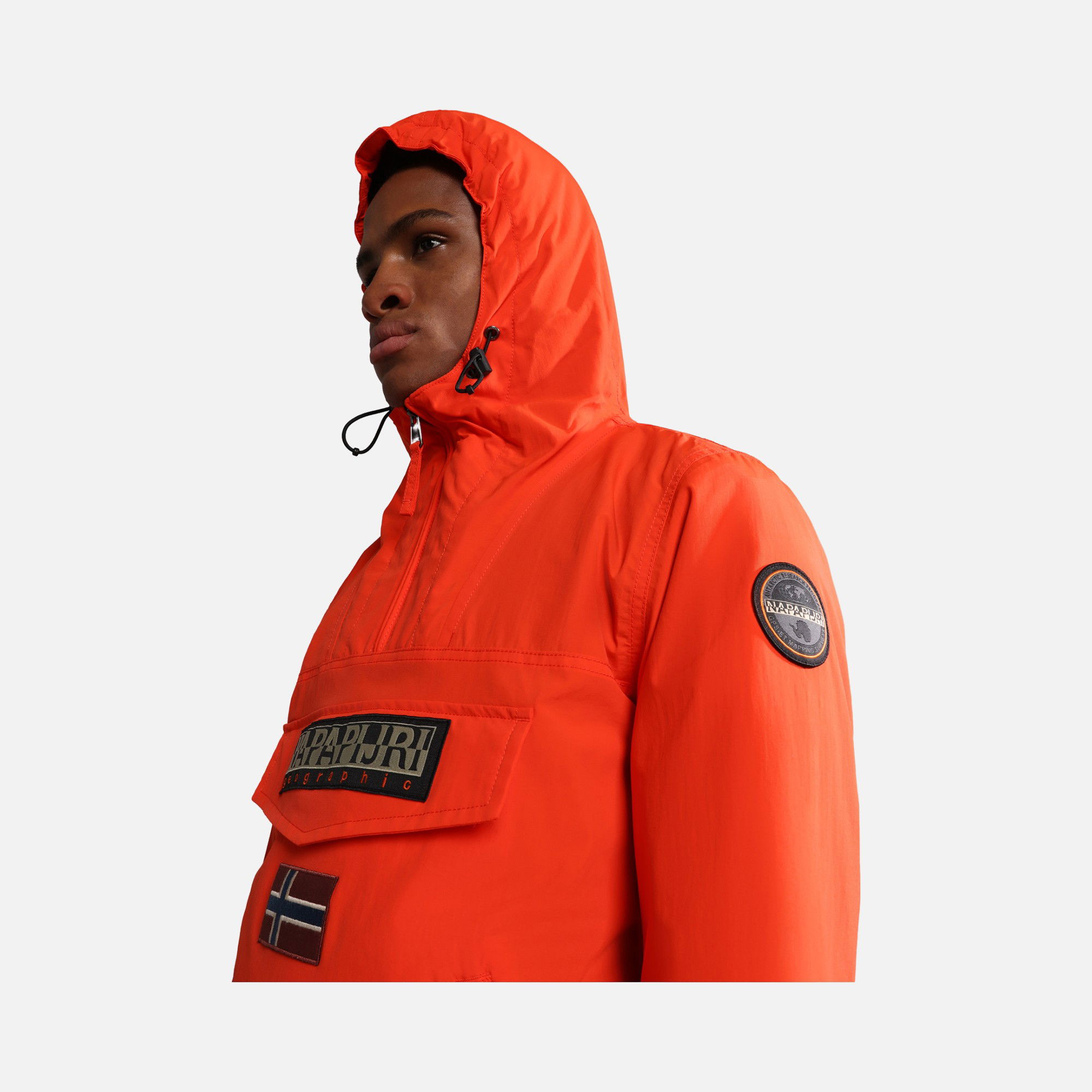 Napapijri Sportswear Rainforest Mesh Lining Half-Zip Hoodie Erkek Ceket