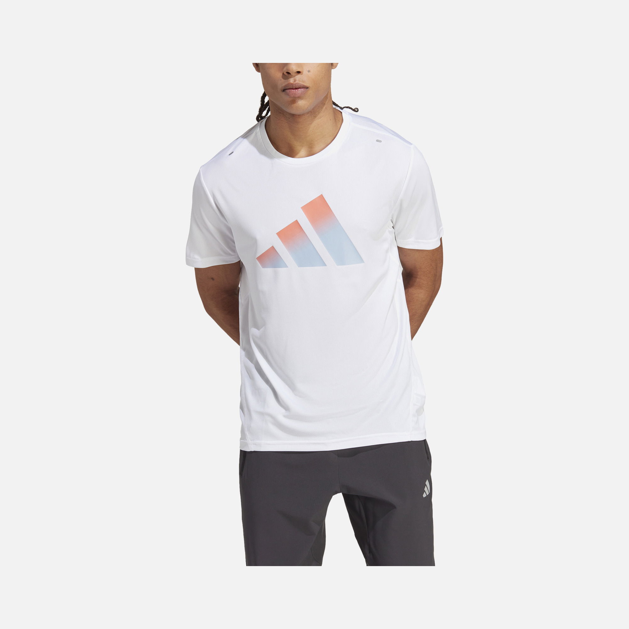 adidas Run Icons 3 Bar Logo Short-Sleeve Erkek Tişört