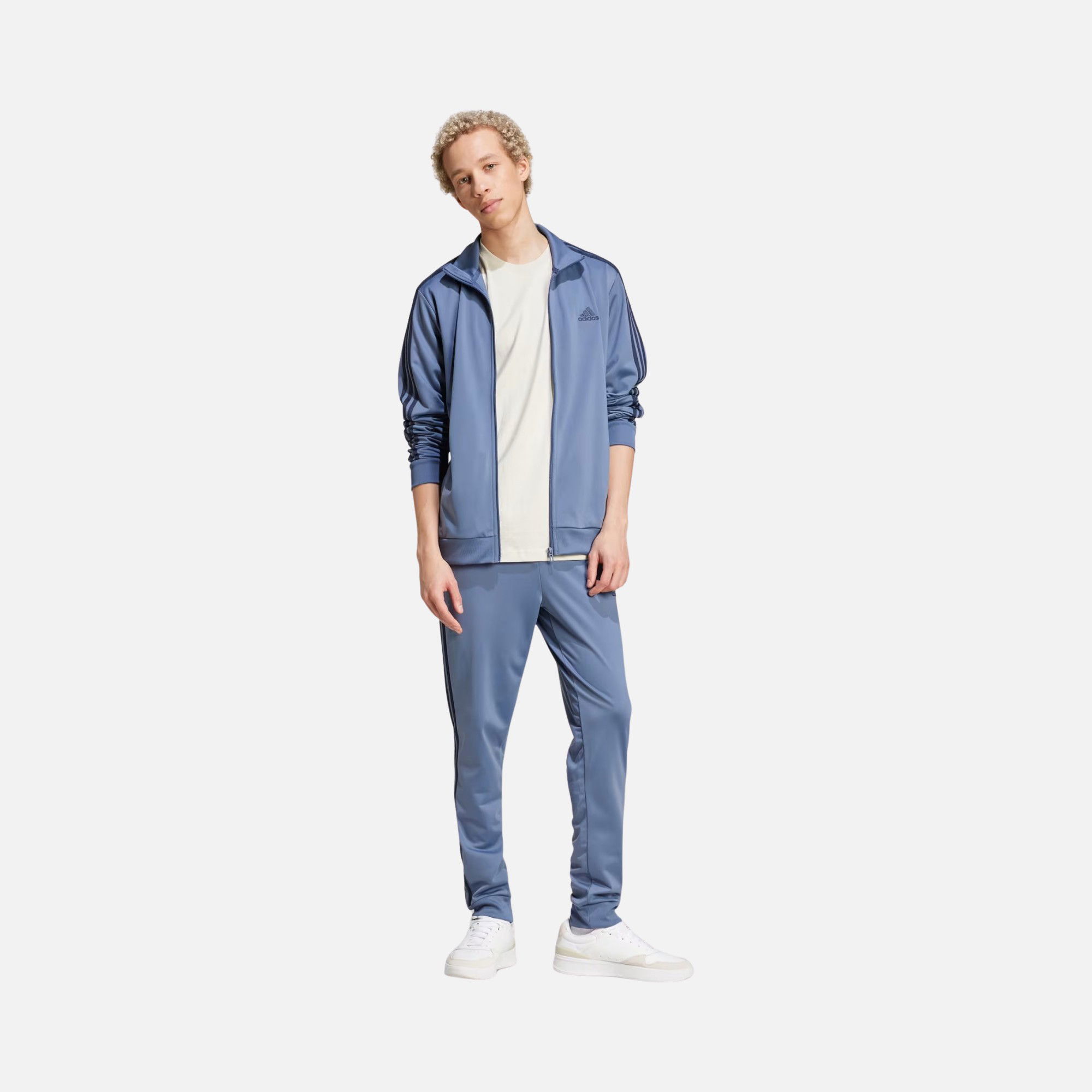 adidas Sportswear Basic 3-Stripes Tricot Full-Zip Erkek Eşofman Takımı