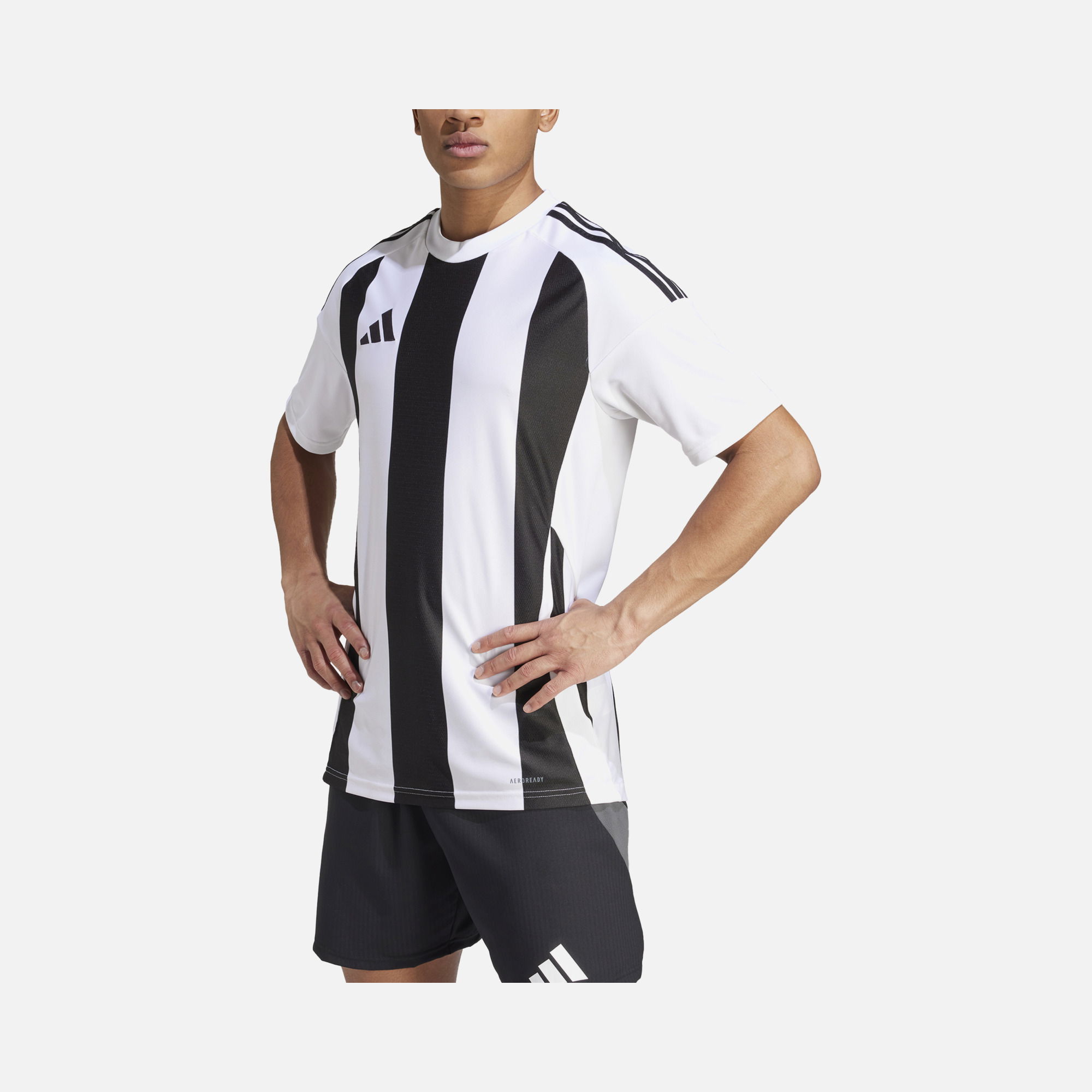 adidas Striped 24 Football Short-Sleeve Erkek Forma