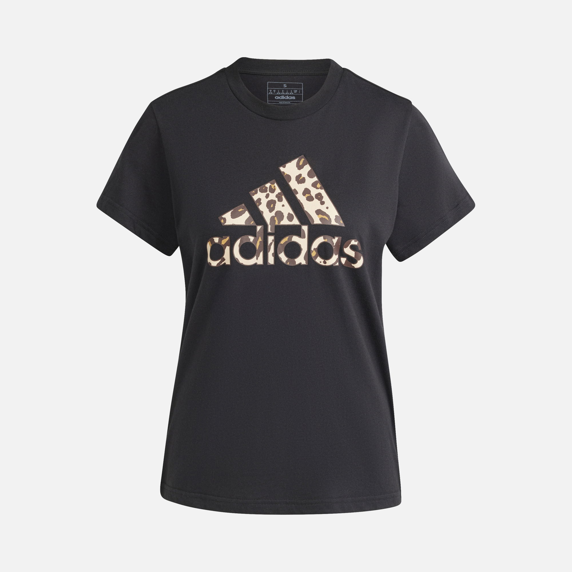 adidas Sportswear Animal Print Logo ''Leopard'' '24 Short-Sleeve Kadın Tişört