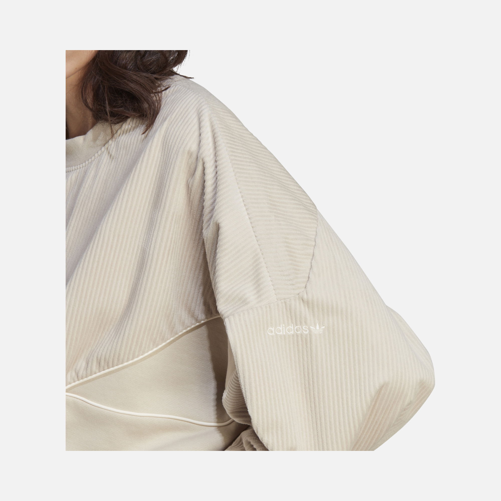 adidas Sportswear Corduroy Mix Material Hooide Kadın Sweatshirt