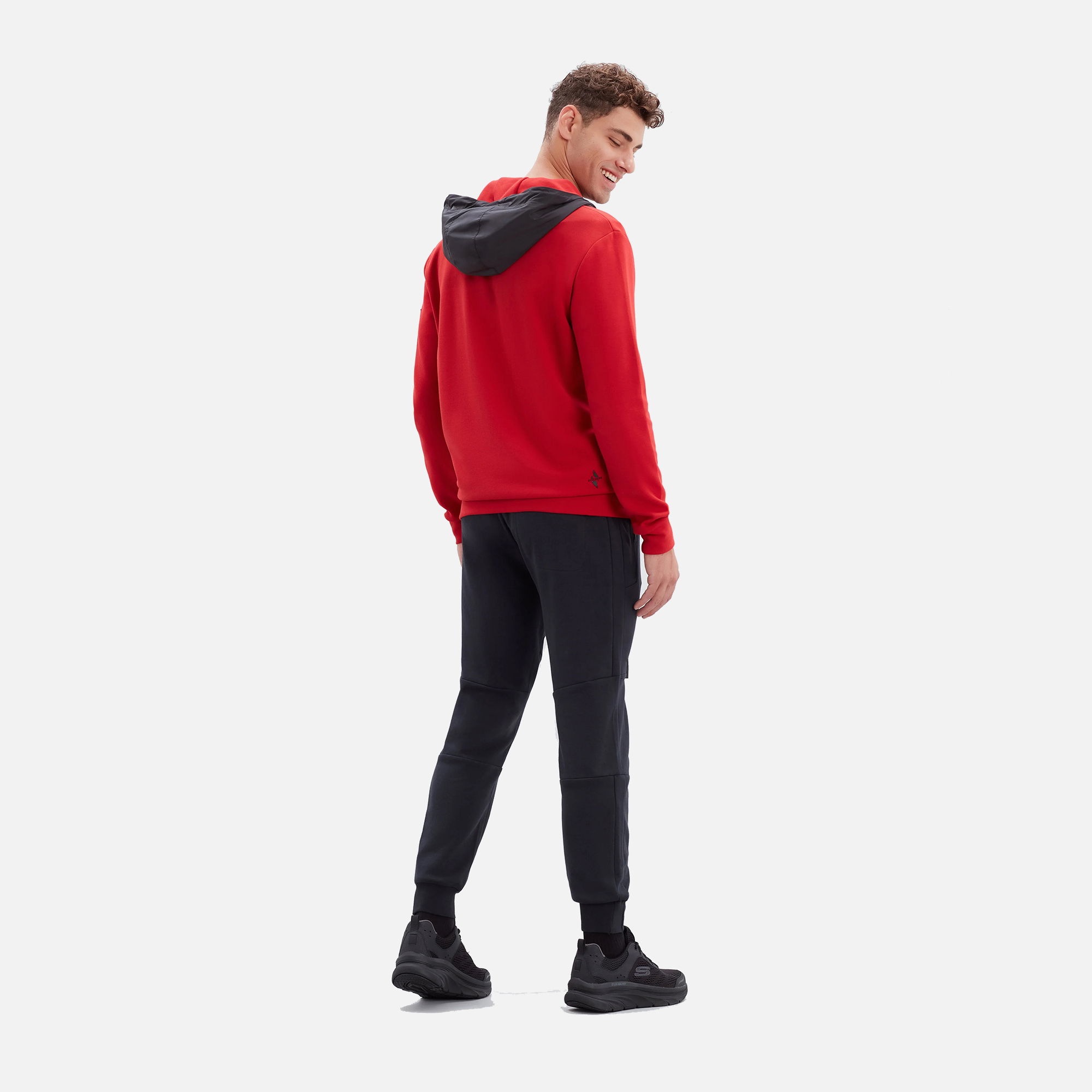 Skechers 2 XI Lock Woven Detailed Full-Zip Hoodie Sweatshirt