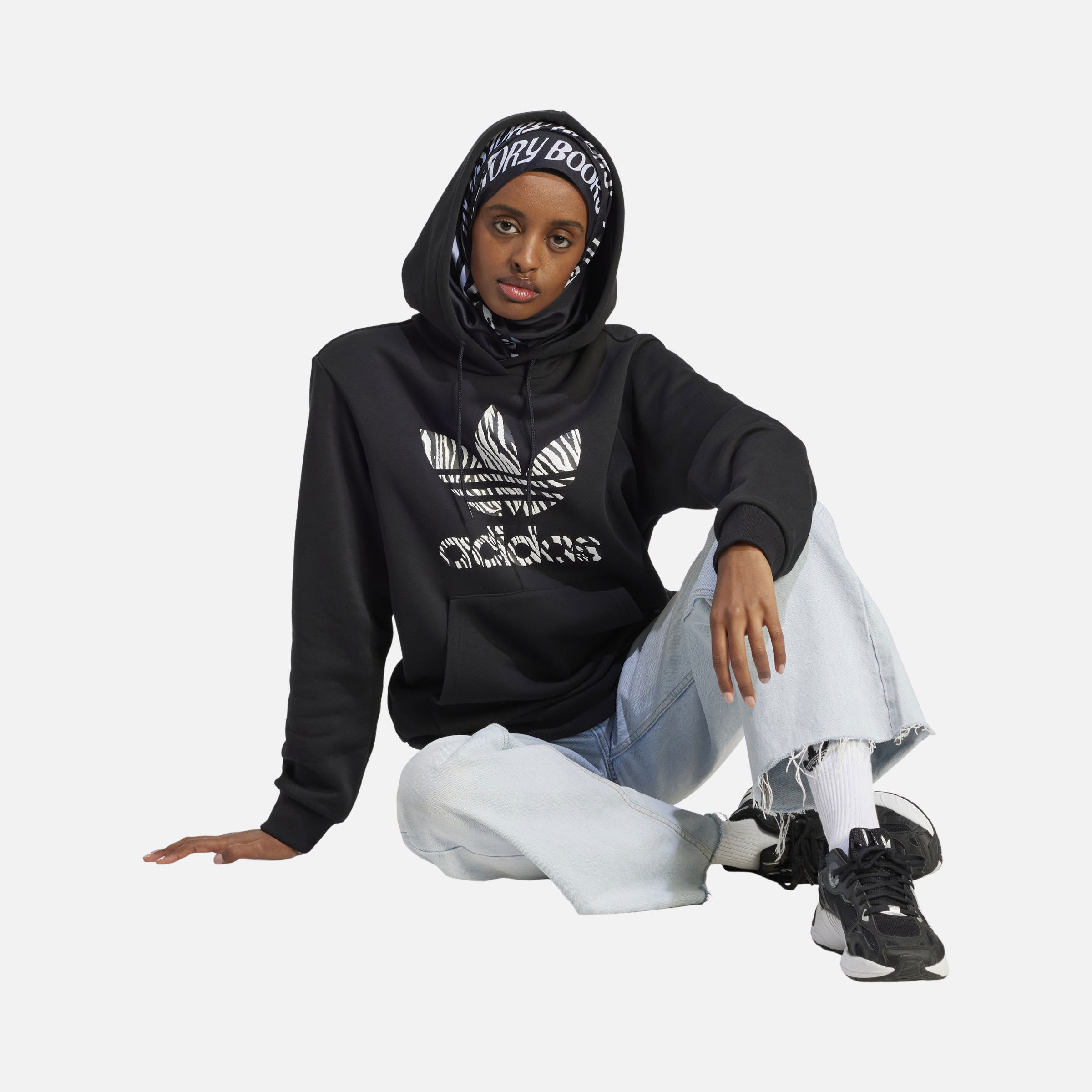 adidas Sportswear Zebra Animal Graphic Hoodie Kadın SweatShirt