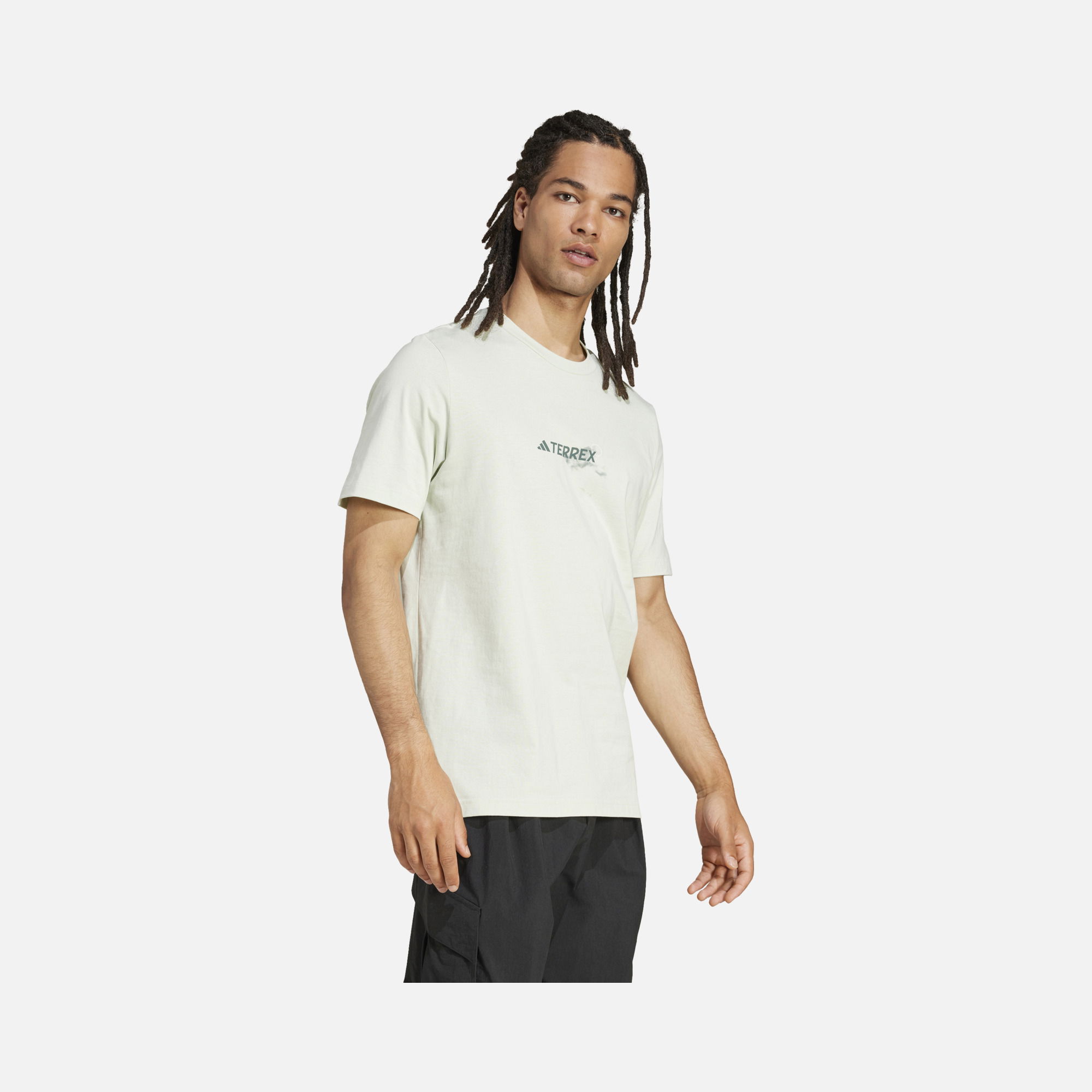 adidas Terrex Run Sun Graphic Hiking Short-Sleeve Erkek Tişört