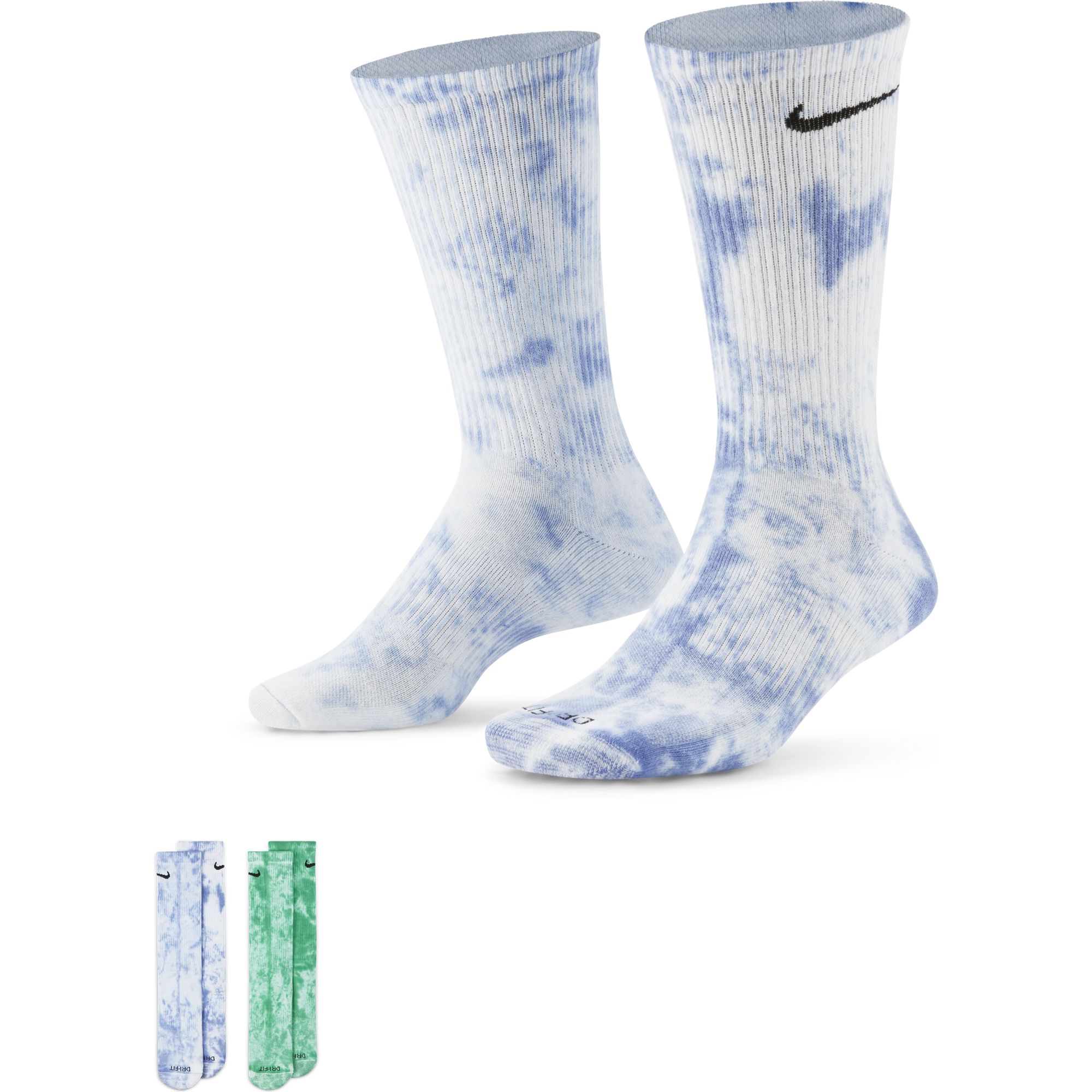 Nike Everyday Plus Cushioned Tie-Dye Crew (2 Pairs) Unisex Çorap