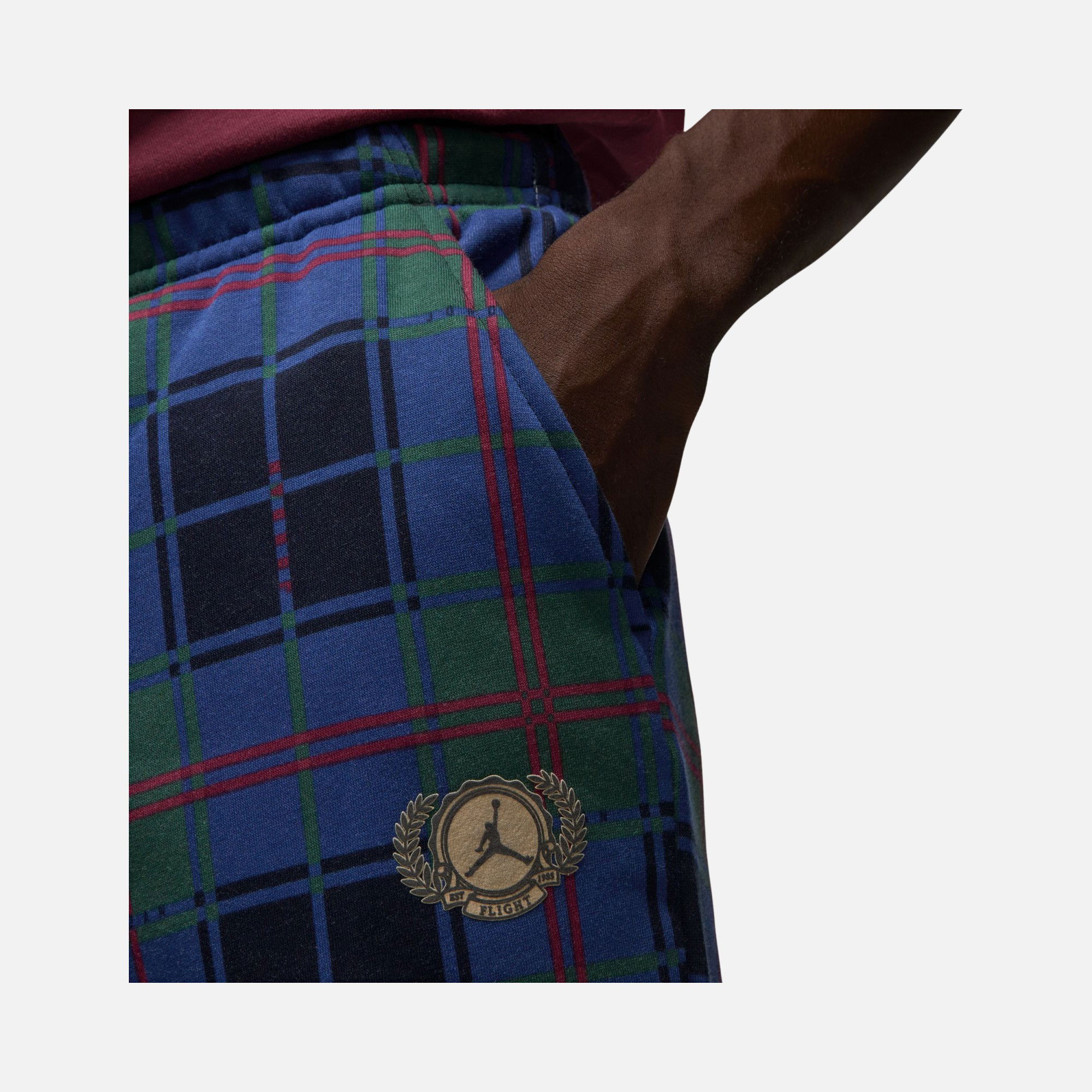 Nike Jordan Essential Flight Artist Series Plaid Fleece Erkek Eşofman Altı